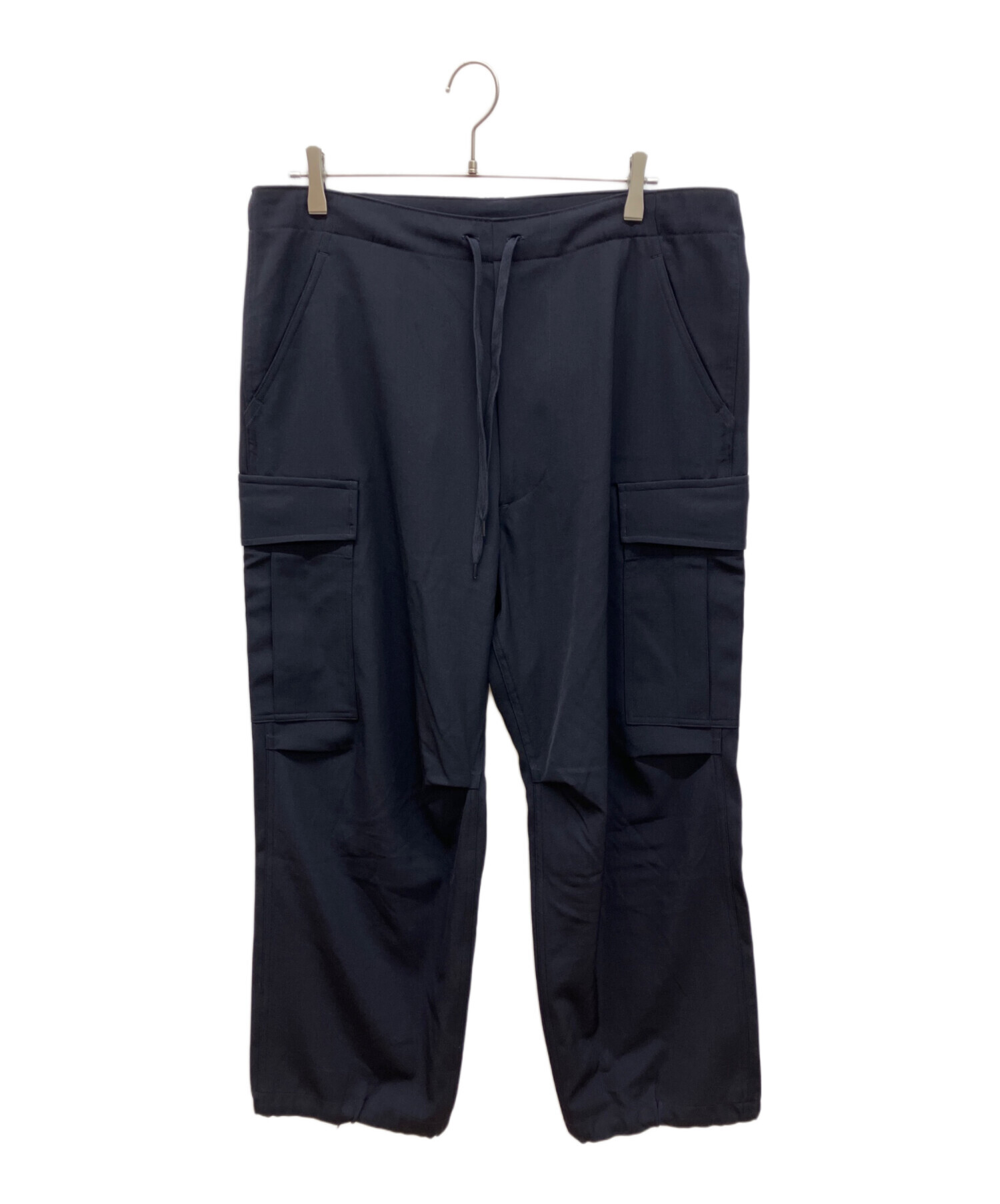 comoli ウールギャバ6P パンツ size2 中古・古着通販】COMOLI (コモリ) ウールギャバ 6Pパンツ ネイビー