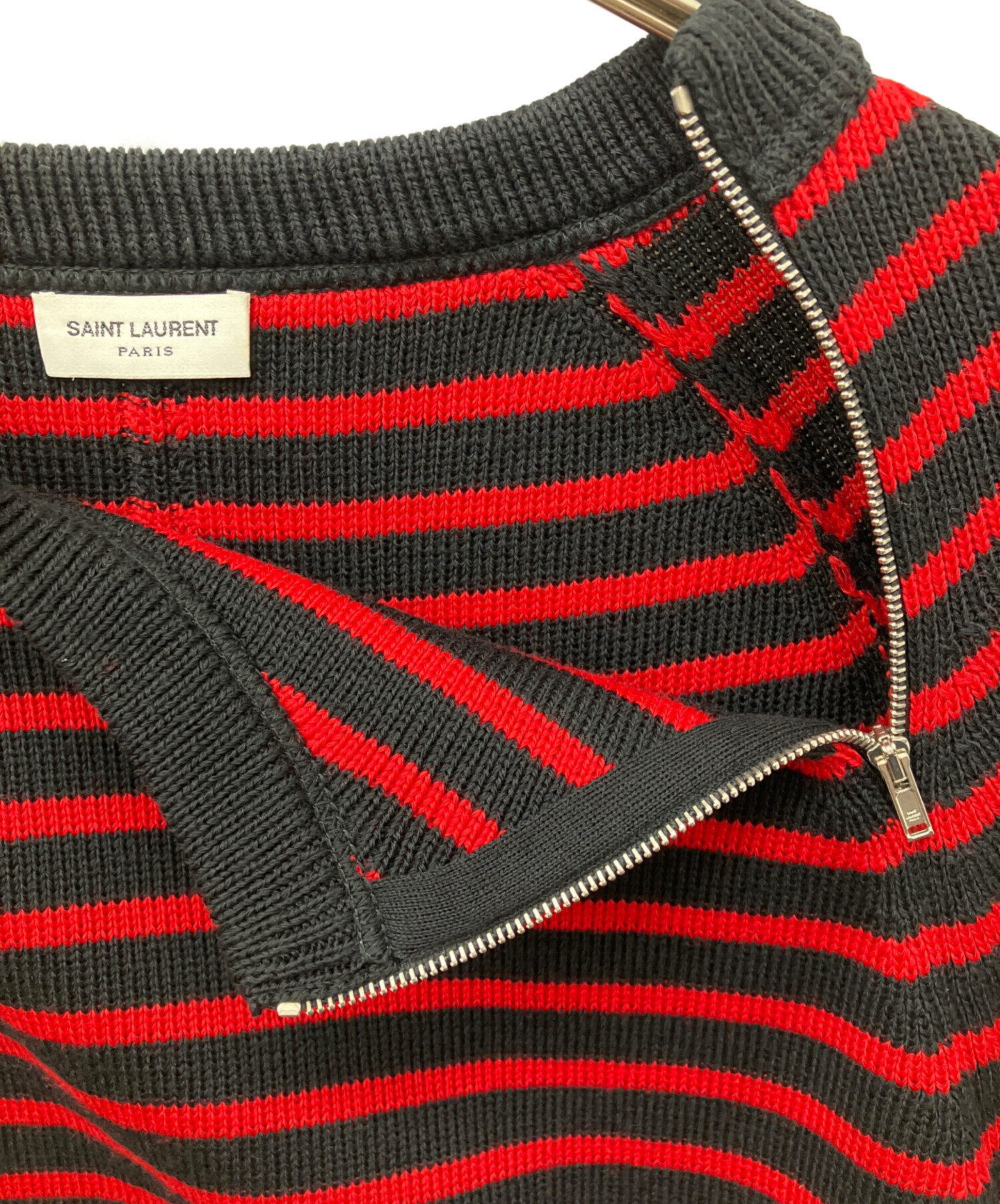 完売品SAINT LAURENT PARIS (サンローラン) ボーダーニット 中古・古着通販】Saint Laurent Paris (サンローランパリ) ボーダー