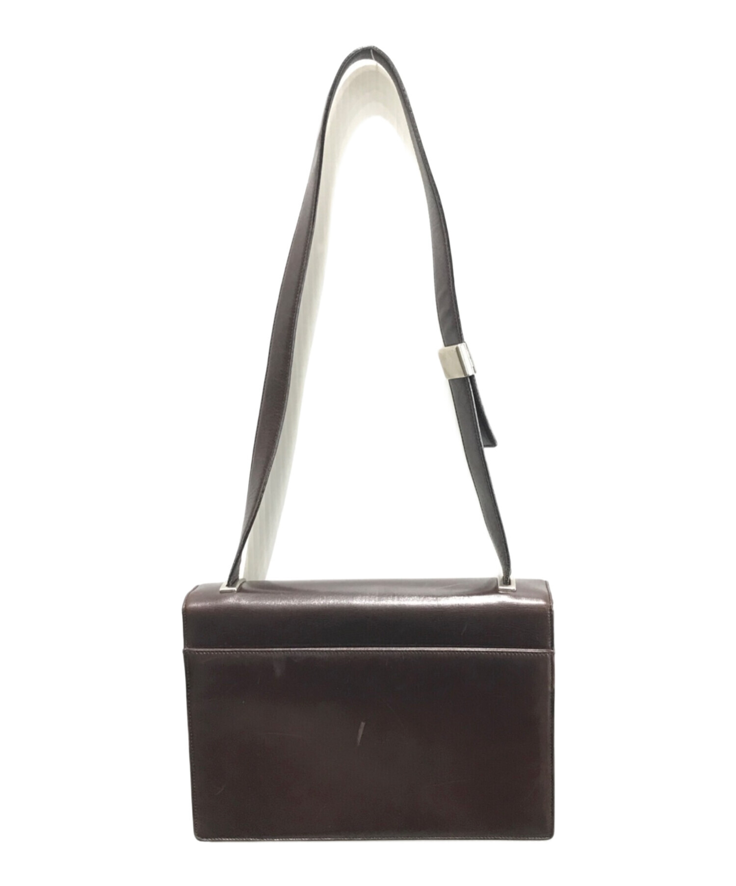 中古・古着通販】PRADA (プラダ) スクエアフラップショルダーバッグ 