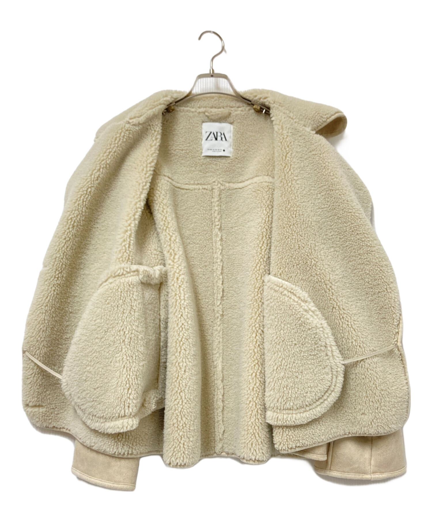 中古・古着通販】ZARA (ザラ) エコムートンボアジャケット ベージュ 