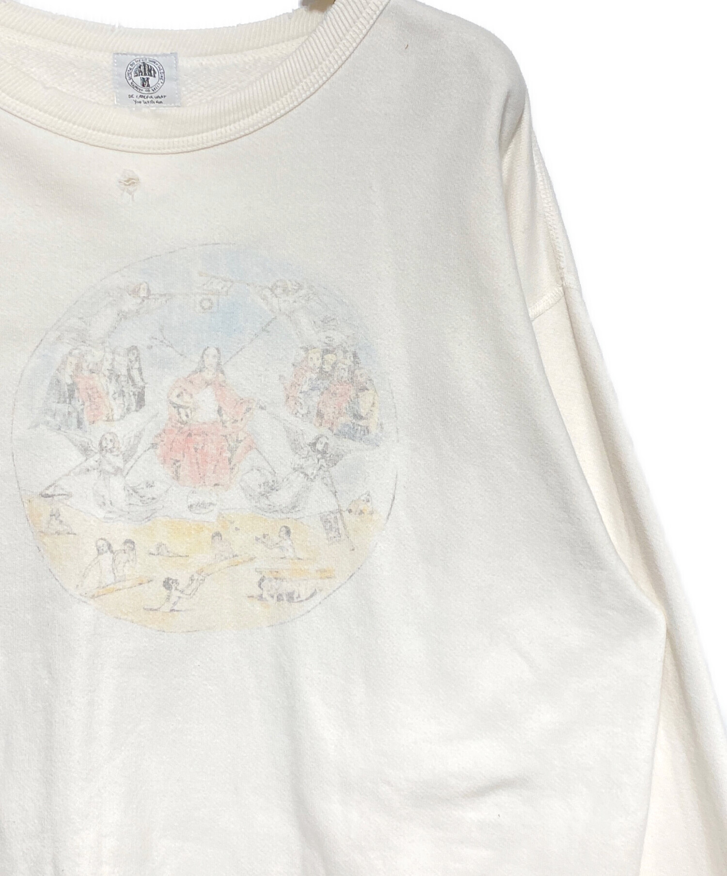 中古・古着通販】SAINT MICHAEL (セントマイケル) スウェット ホワイト 中古・古着通販】SAINT MICHAEL (セントマイケル) スウェット ホワイト
