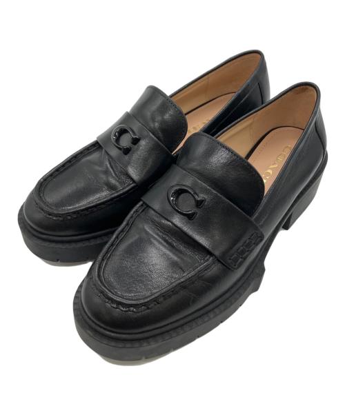 中古・古着通販】COACH (コーチ) リア ローファー ブラック サイズ:24