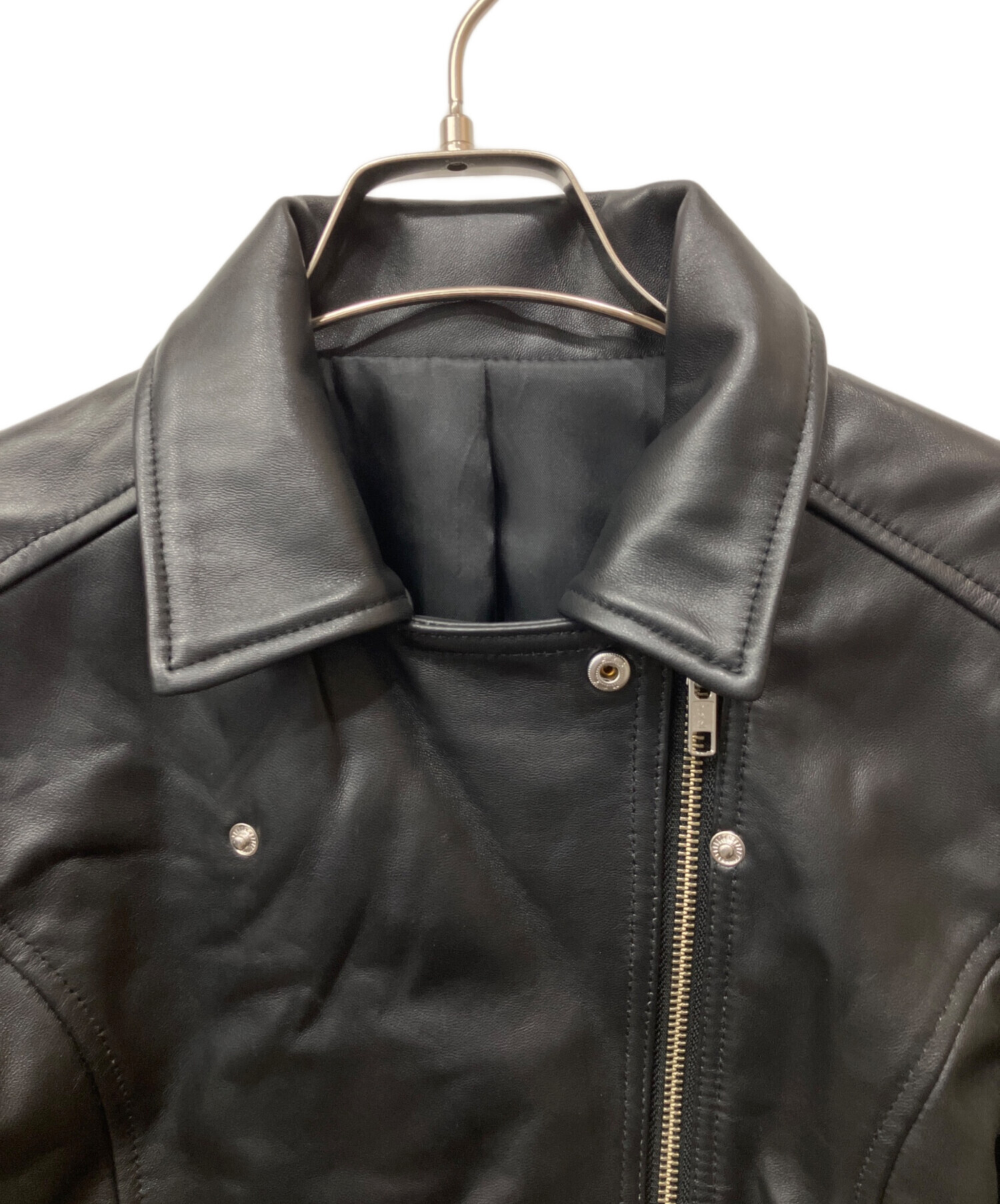 中古・古着通販】もりのがっこう (モリノガッコウ) ラムレザーダブル