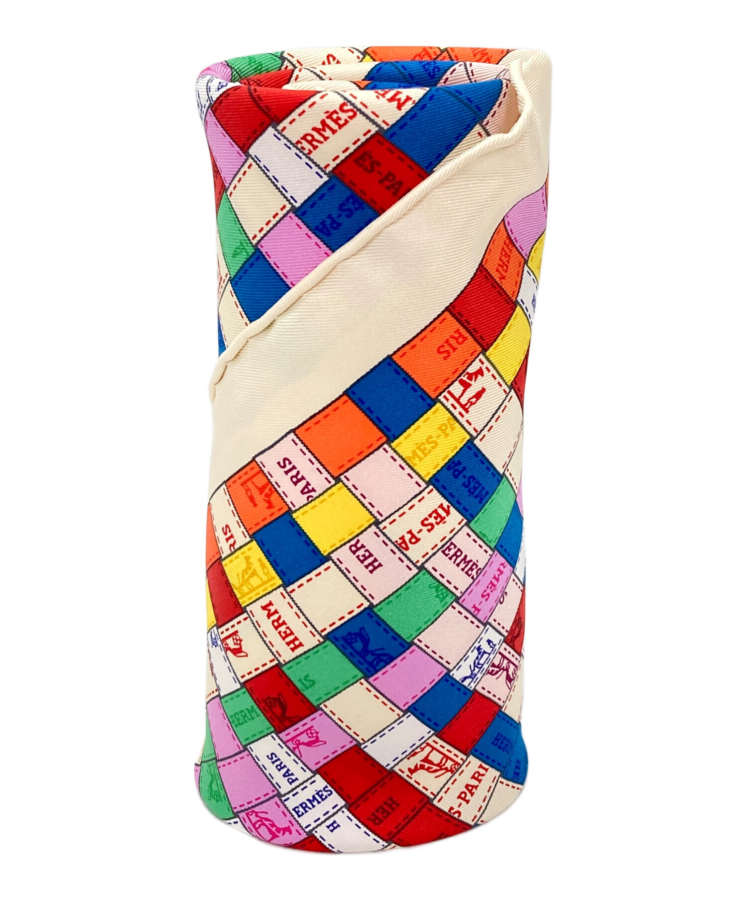 HERMES シルク スカーフ 多色 ストライプ 中古・古着通販】HERMES (エルメス) シルクスカーフ マルチ
