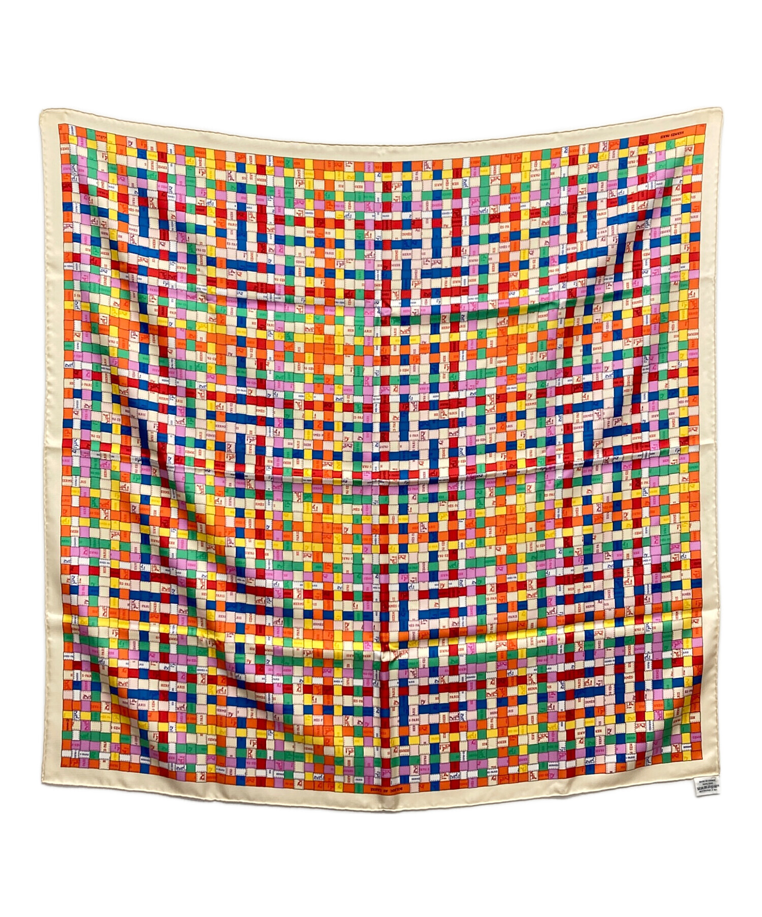 Hermès シルクスカーフ 多色使い 中古・古着通販】HERMES (エルメス) シルクスカーフ マルチ