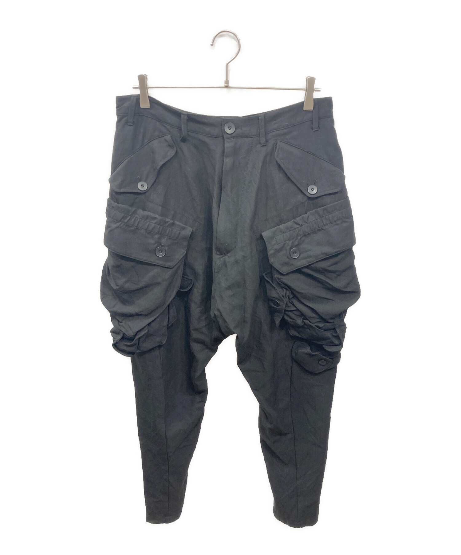 中古・古着通販】JULIUS (ユリウス) ガスマスクカーゴパンツ ブラック