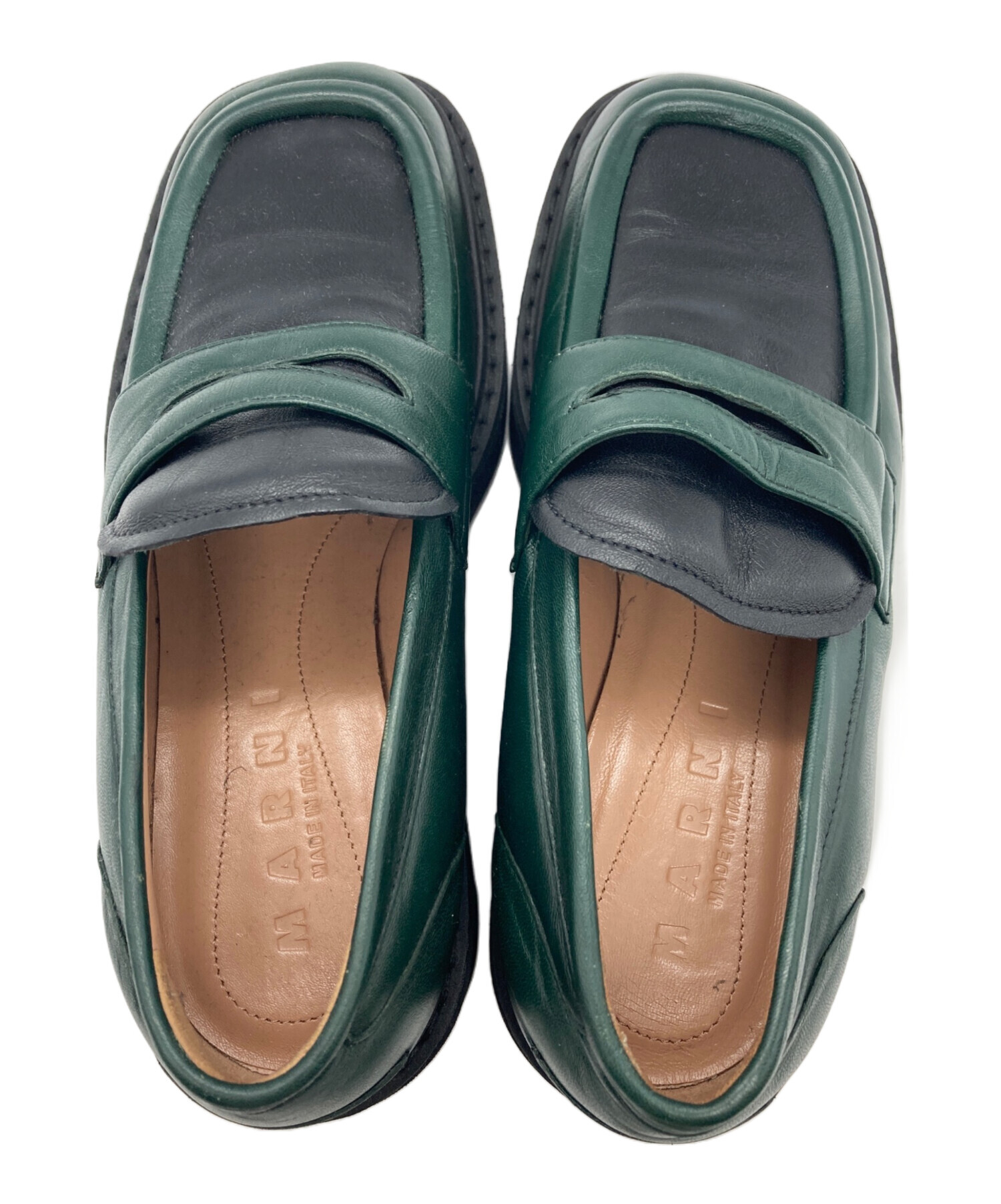中古・古着通販】MARNI (マルニ) thick sole loafers グリーン サイズ