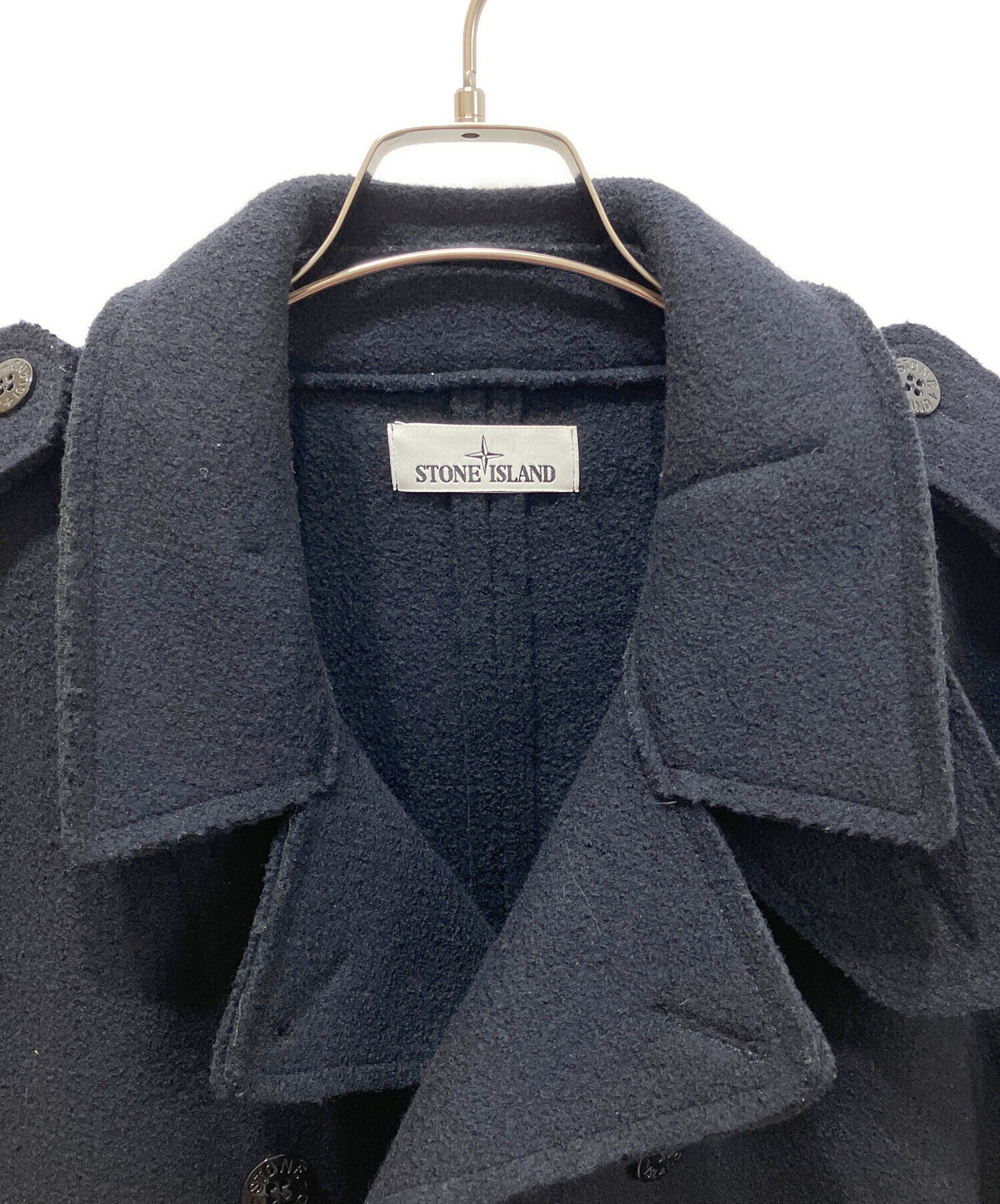 中古・古着通販】STONE ISLAND (ストーンアイランド) Pコート ネイビー