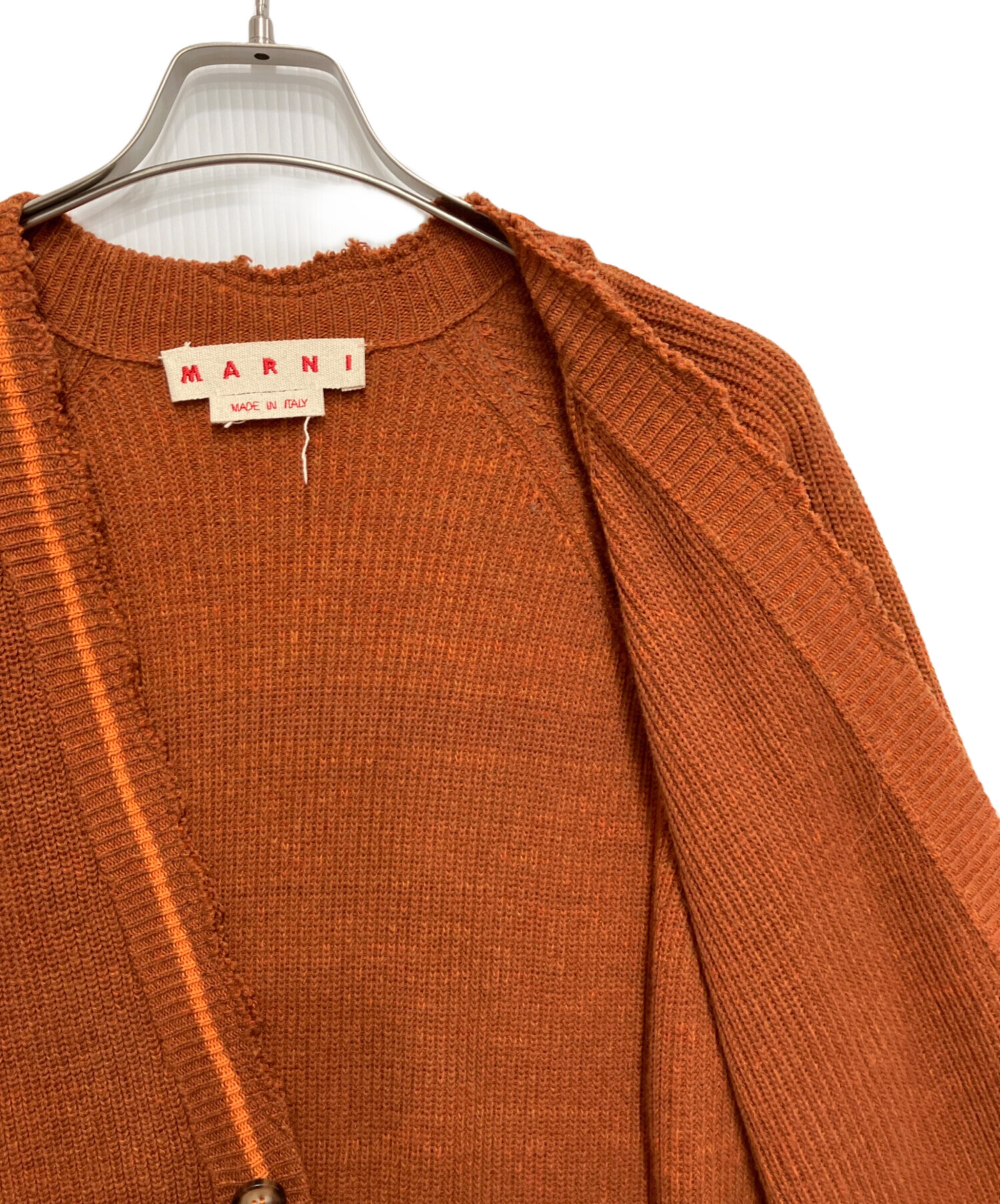 中古・古着通販】MARNI (マルニ) Vネックカーディガン ブラウン