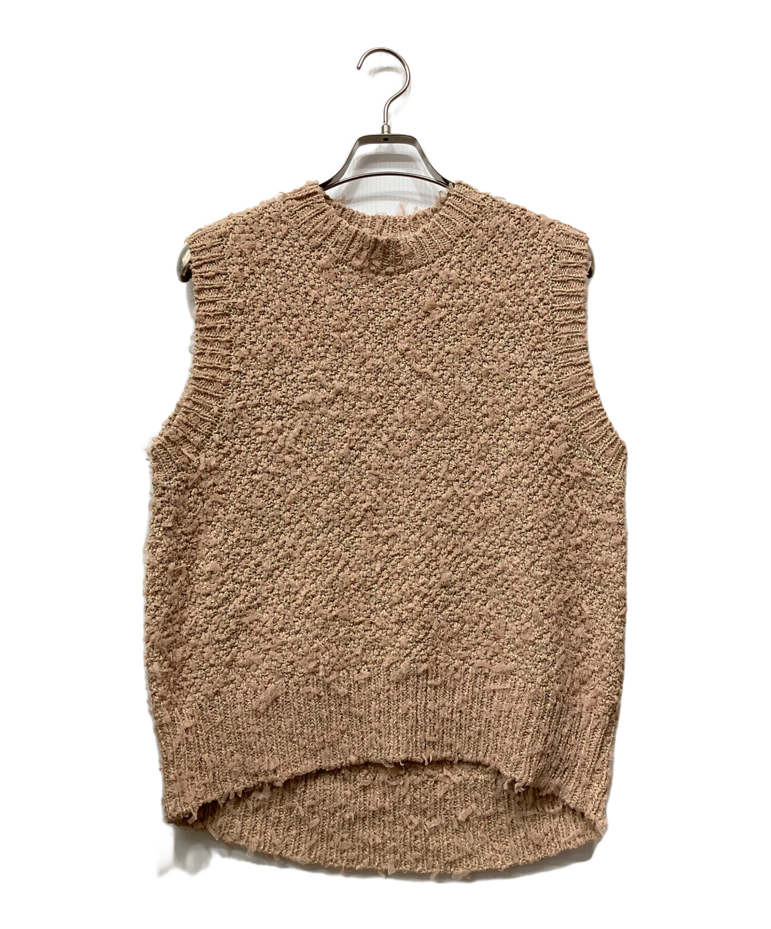 【美品】machatt マチャット　リバーウールベスト　ベージュ 中古・古着通販】machatt (マチャット) チュールヤーンニットベスト