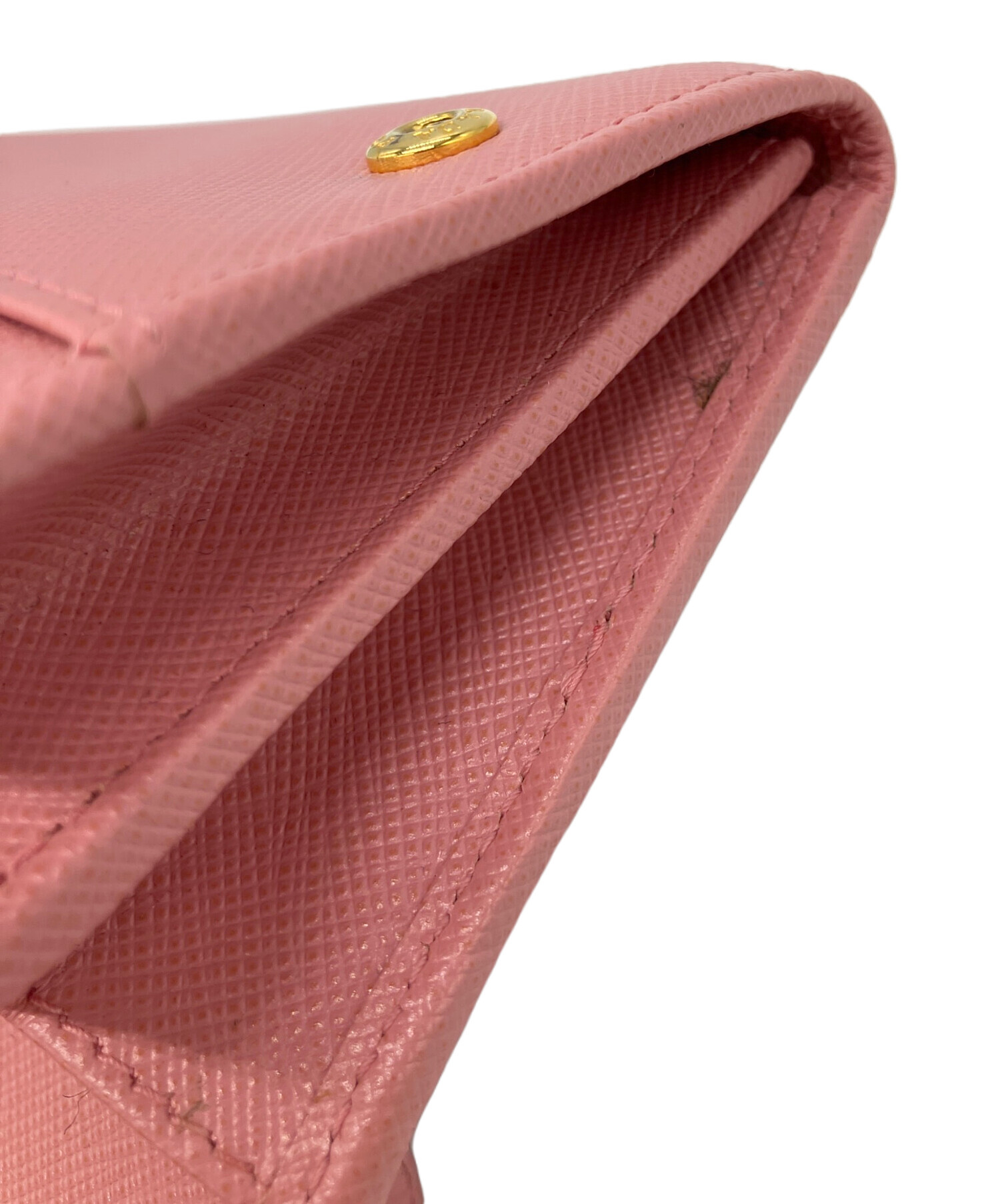 中古・古着通販】PRADA (プラダ) リボンZIP長財布 サフィアーノ ピンク