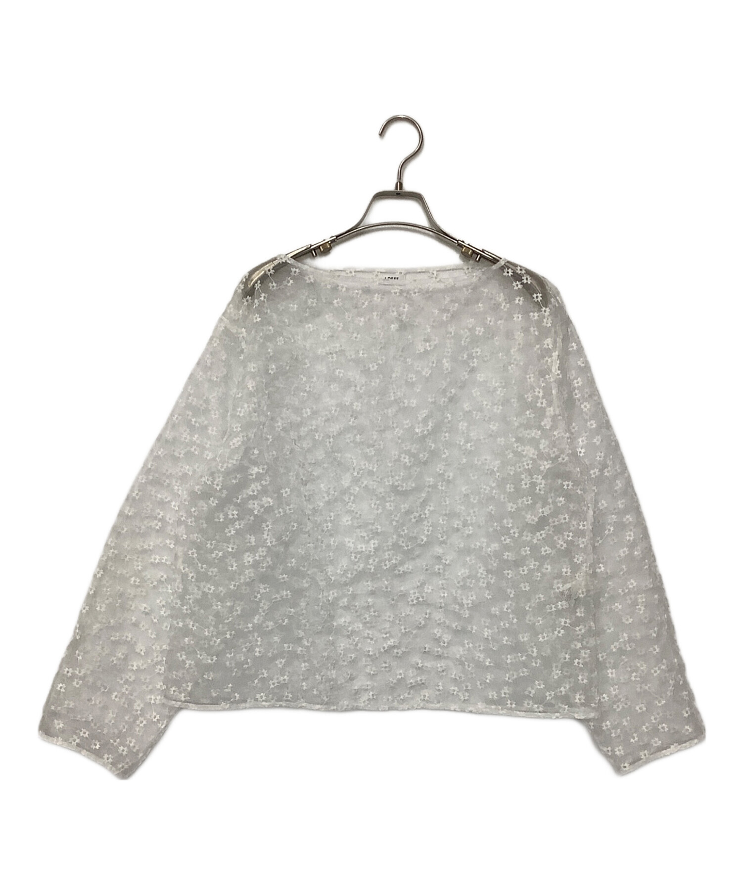 ロエフ　LOEFF シアーブラウス 中古・古着通販】LOEFF (ロエフ) シアー エンブロイダリーブラウス