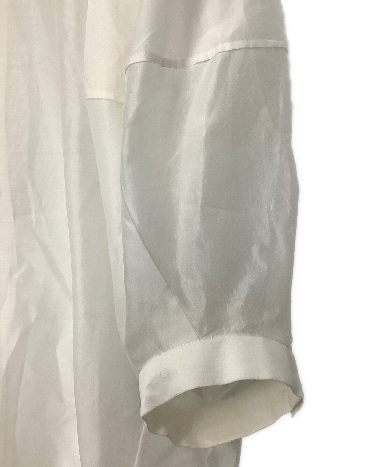 【美品】定価7万　ブラミンク blamink パフスリーブ　ブラウス　白 BLAMINK - 【美品】定価7万 ブラミンク blamink パフスリーブ ブラウス