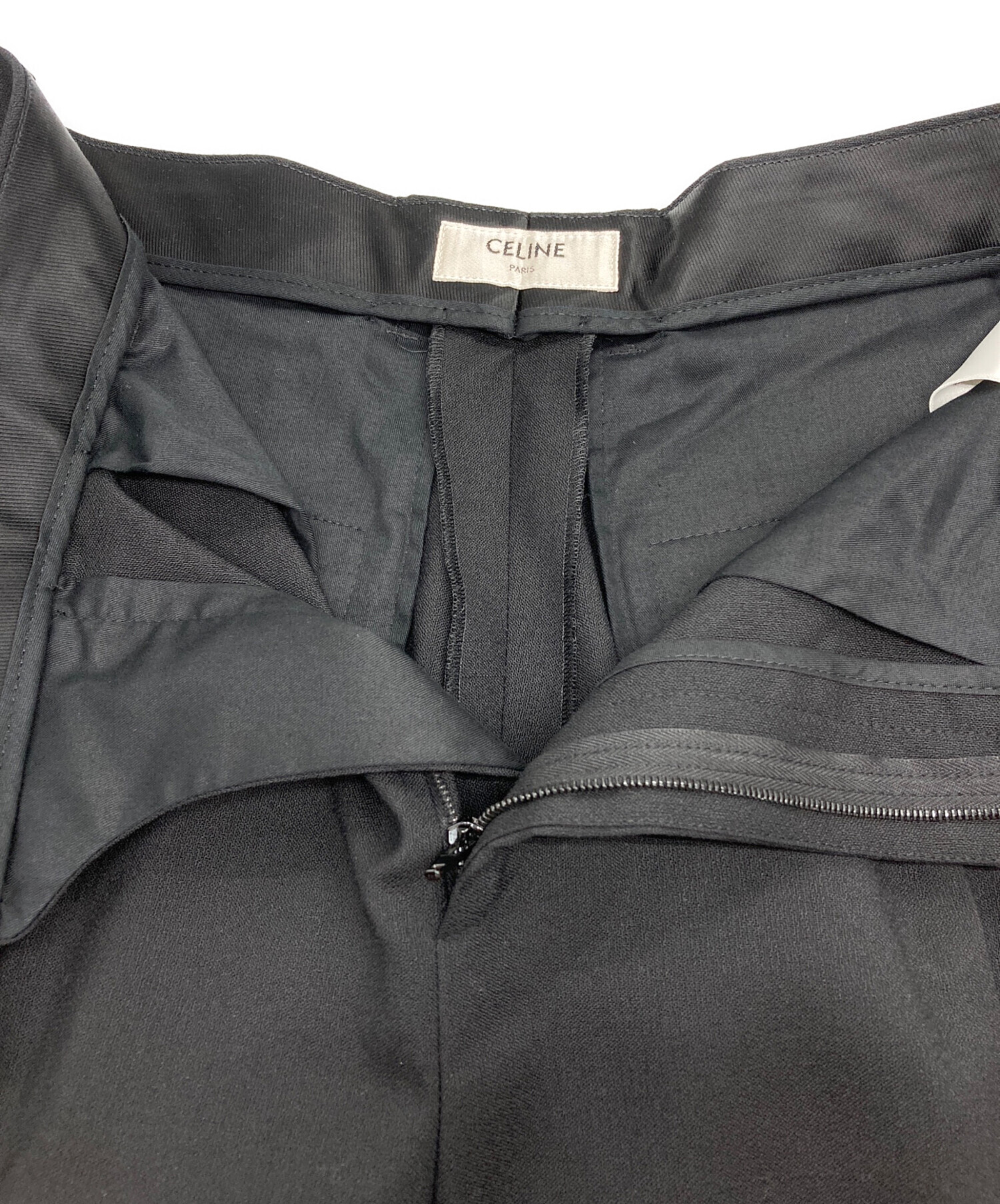 中古・古着通販】CELINE (セリーヌ) サイドラインスラックス ブラック