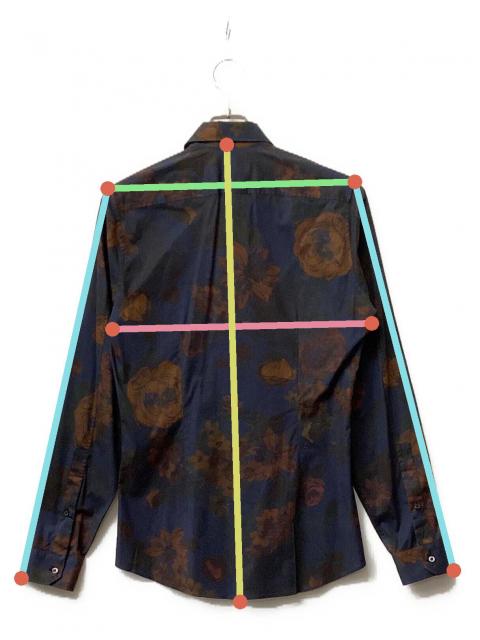 中古・古着通販】GUCCI (グッチ) 花柄シャツ ネイビー サイズ:38