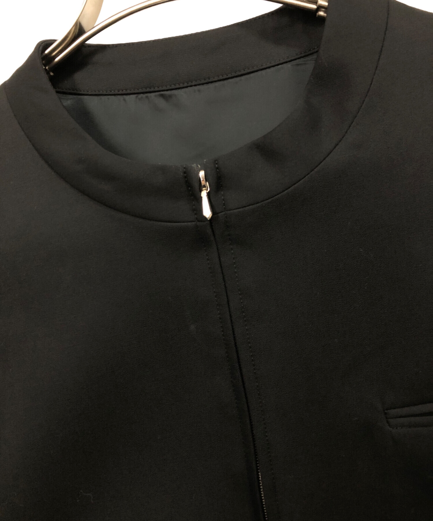 中古・古着通販】ssstein (シュタイン) ANGULAR ZIP JACKET ブラック