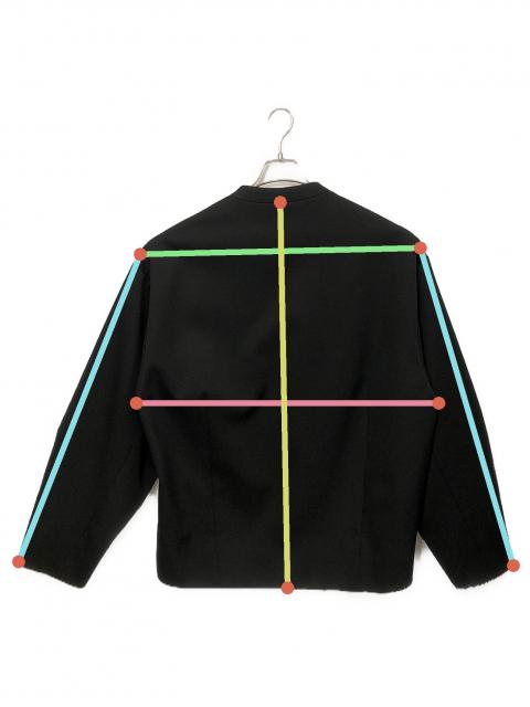 中古・古着通販】ssstein (シュタイン) ANGULAR ZIP JACKET ブラック