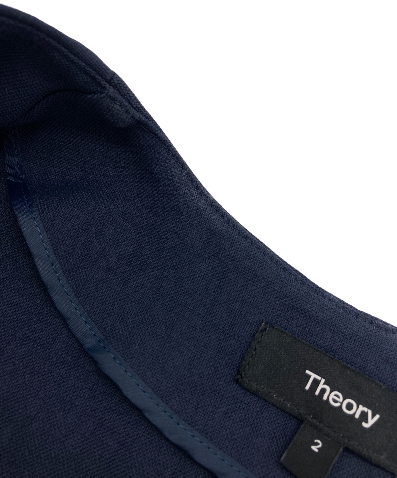 中古・古着通販】theory (セオリー) ノーカラージャケット ネイビー