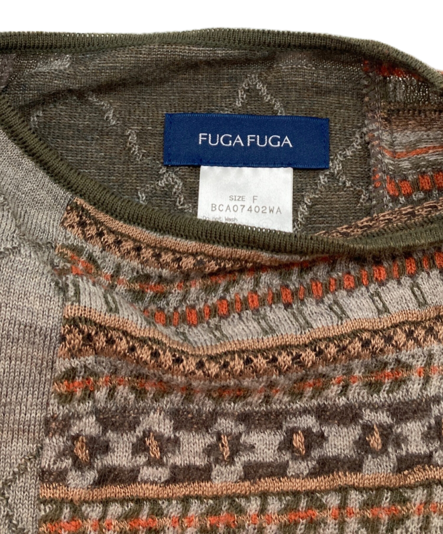 中古・古着通販】FUGA FUGA (フーガフーガ) 総柄ウールリネンニット