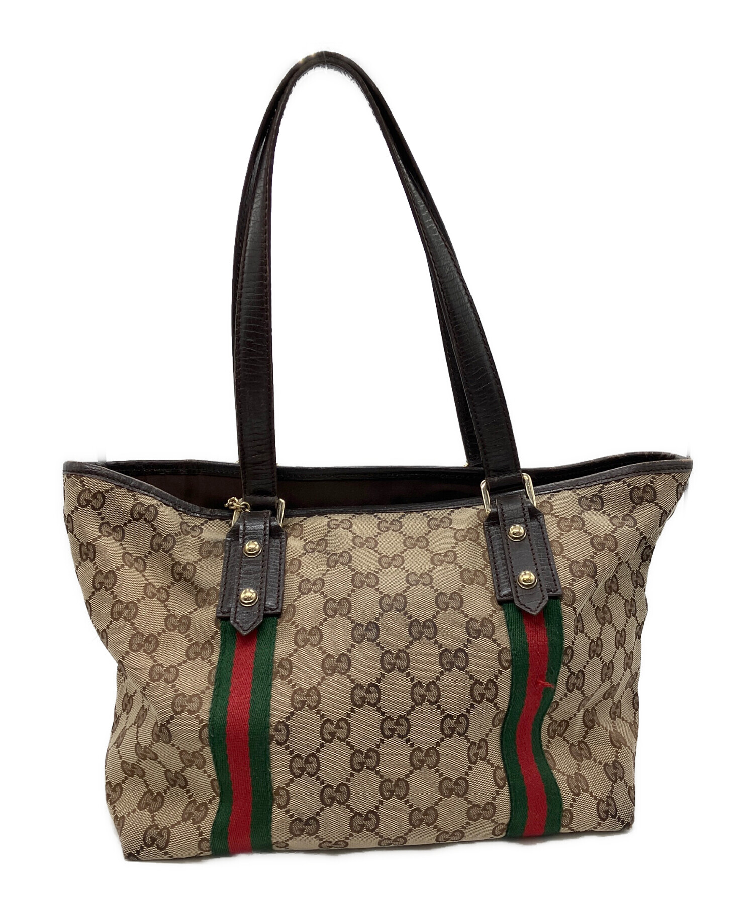 GUCCI グッチ トートバッグ レディース 【古着】【中古】 中古・古着通販】GUCCI (グッチ) チャーム付トートバッグ ベージュ