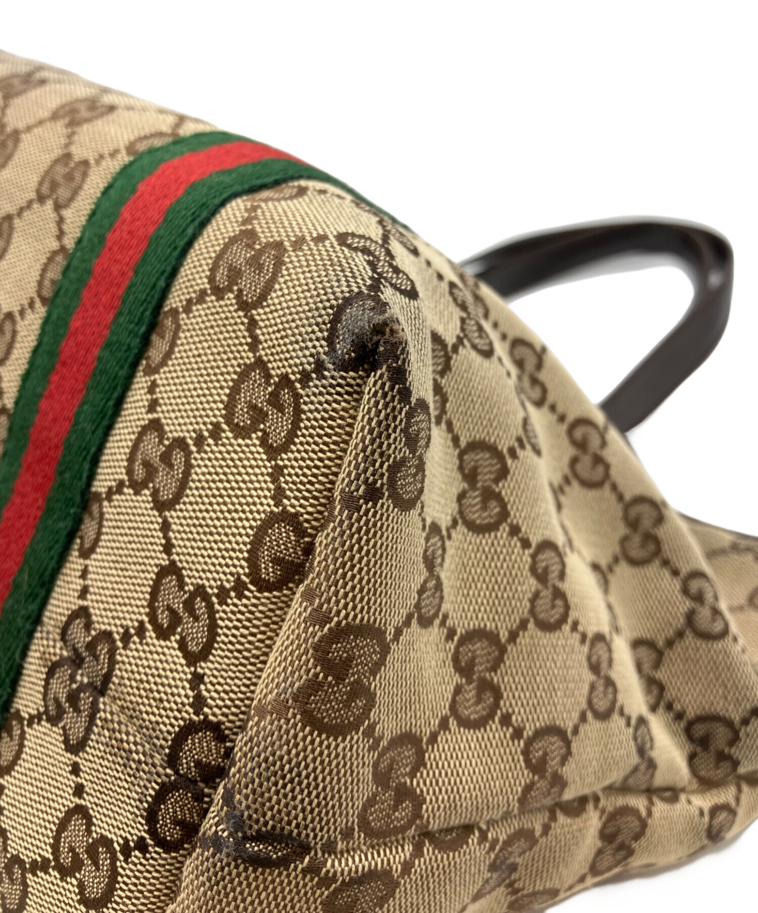 中古・古着通販】GUCCI (グッチ) チャーム付トートバッグ ベージュ