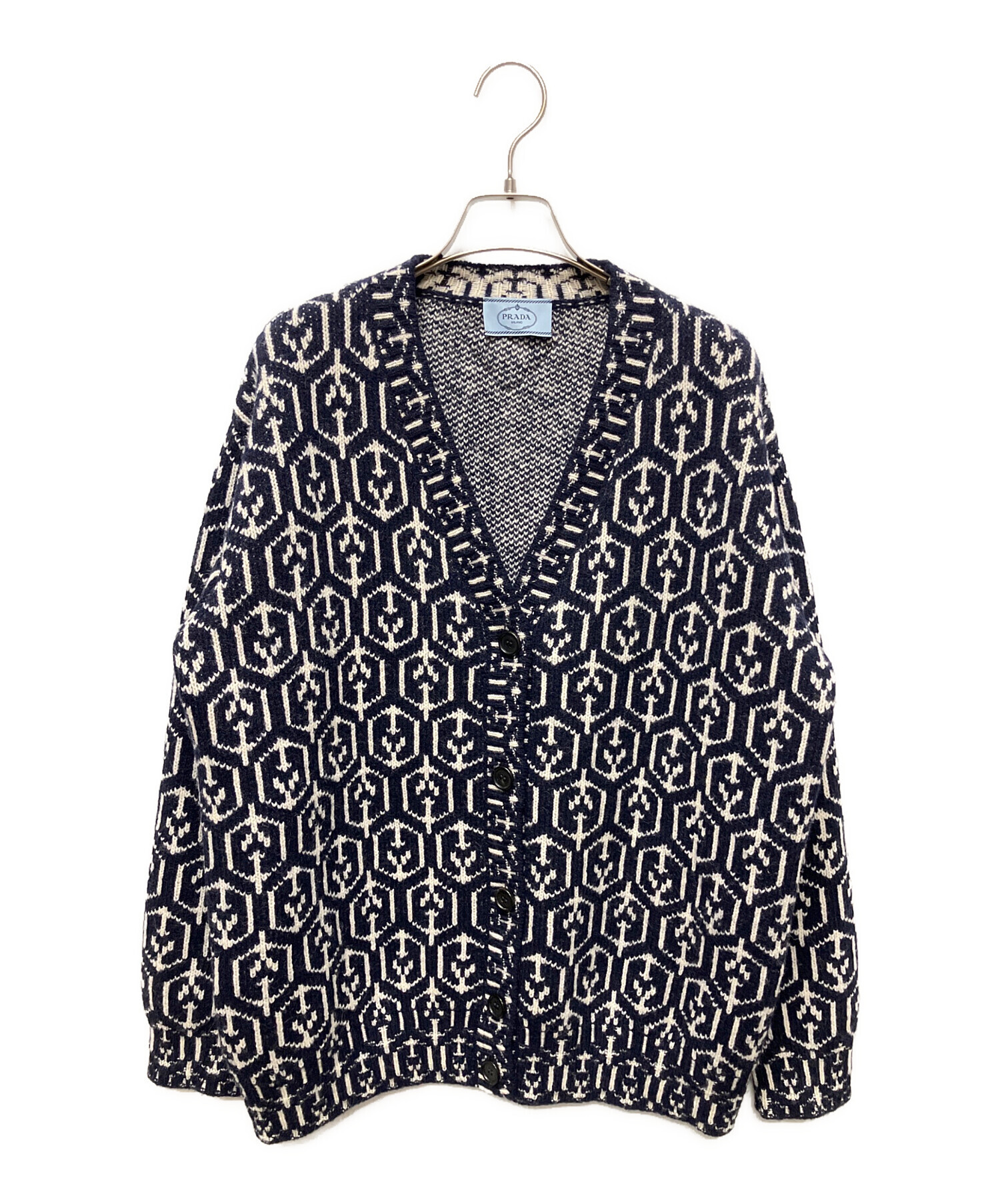 中古・古着通販】PRADA (プラダ) Wool Graphic Cardigan/カーディガン