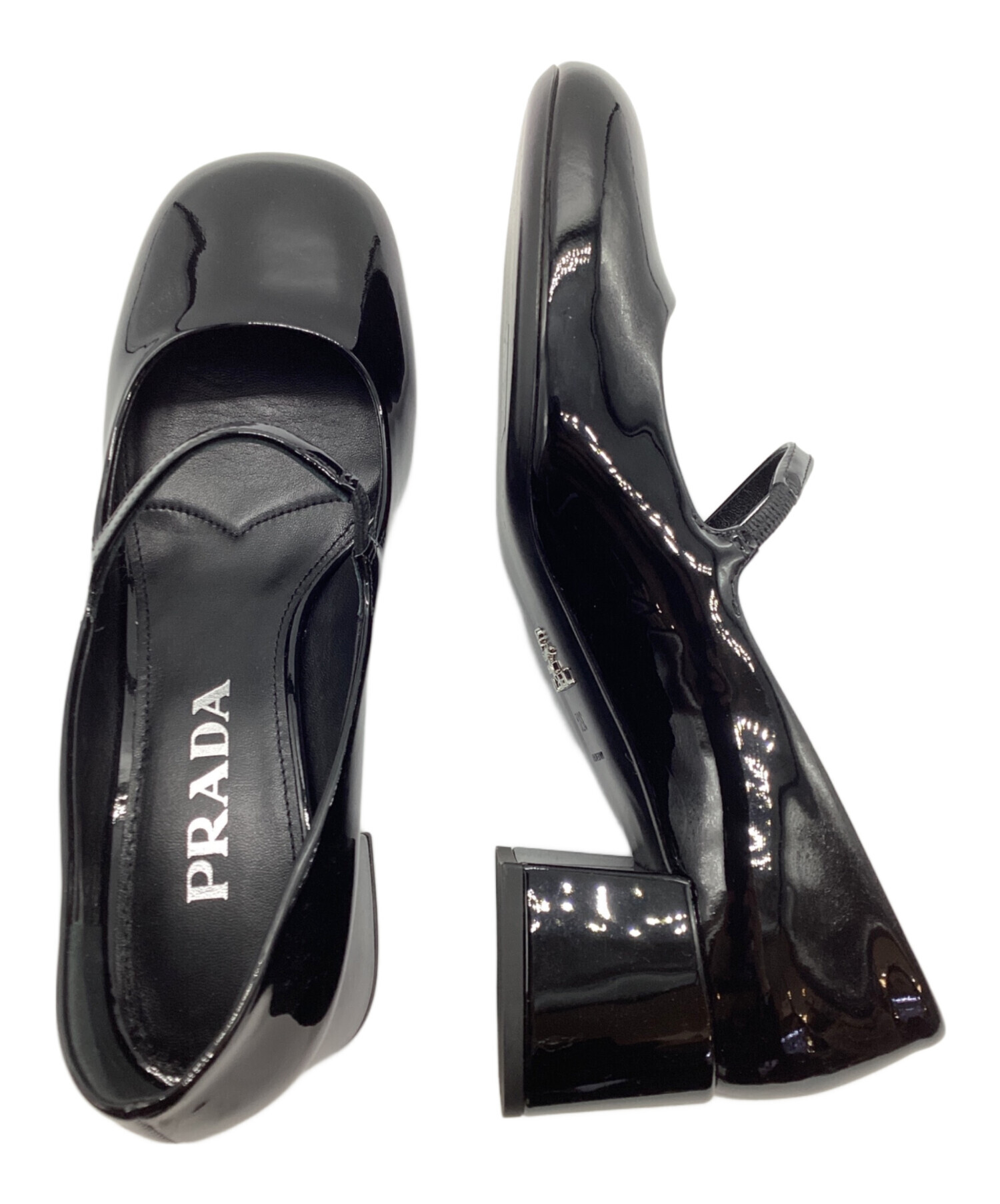 中古・古着通販】PRADA (プラダ) パテントレザーパンプス ブラック