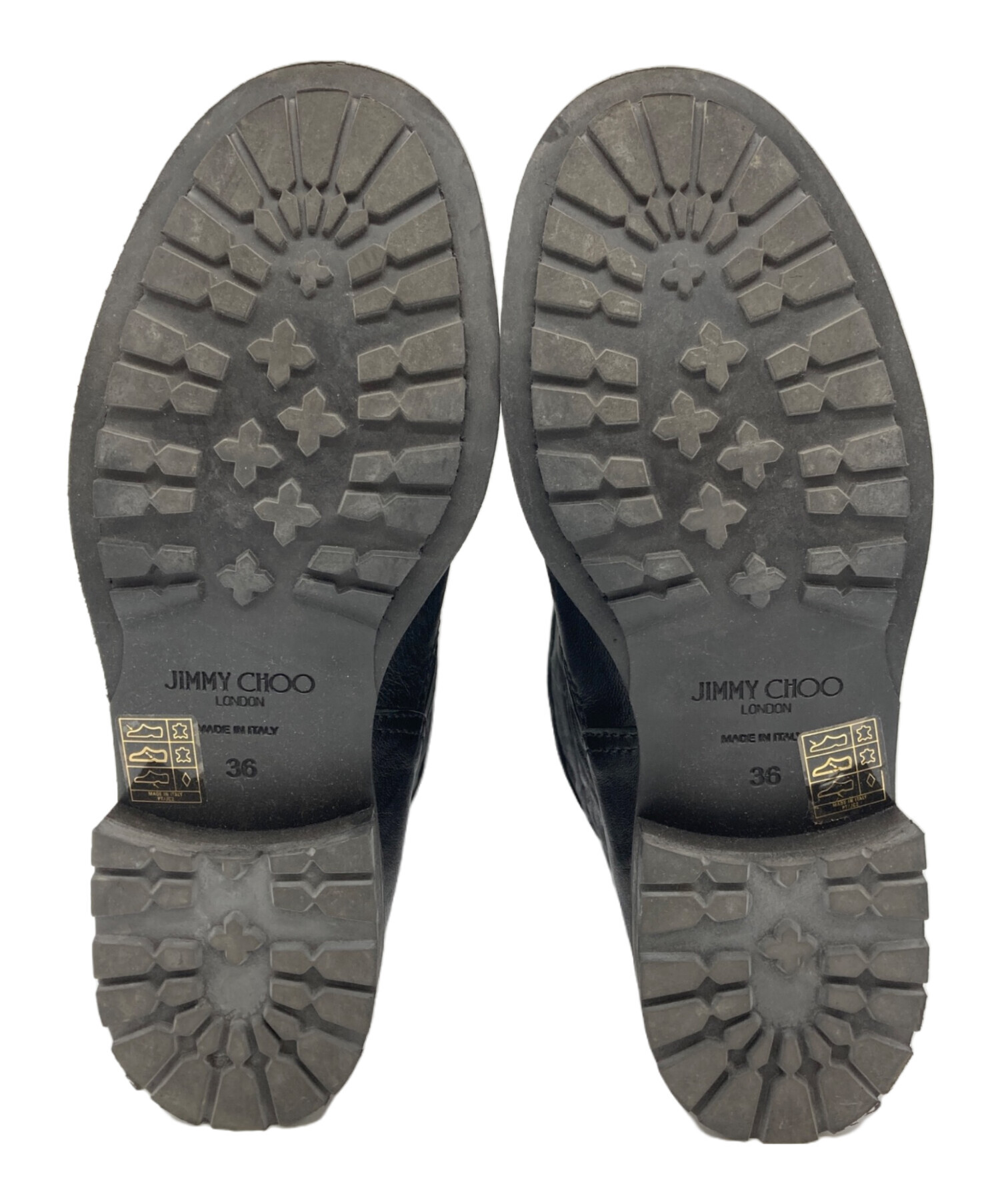 中古・古着通販】JIMMY CHOO (ジミーチュウ) レザーブーツ 中古・古着通販】JIMMY CHOO (ジミーチュウ) レザーブーツ
