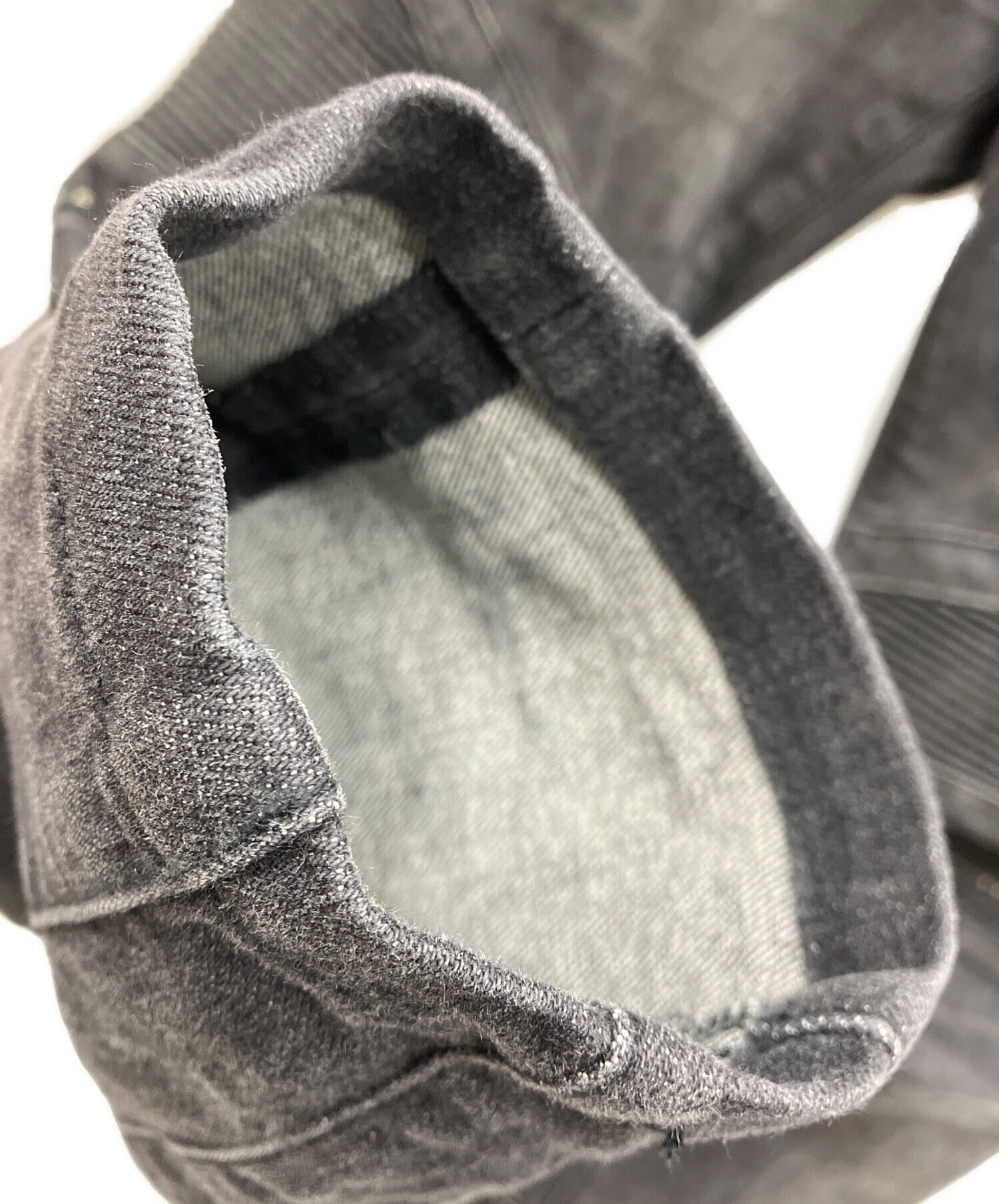 中古・古着通販】BALMAIN (バルマン) バイカーデニムパンツ ブラック