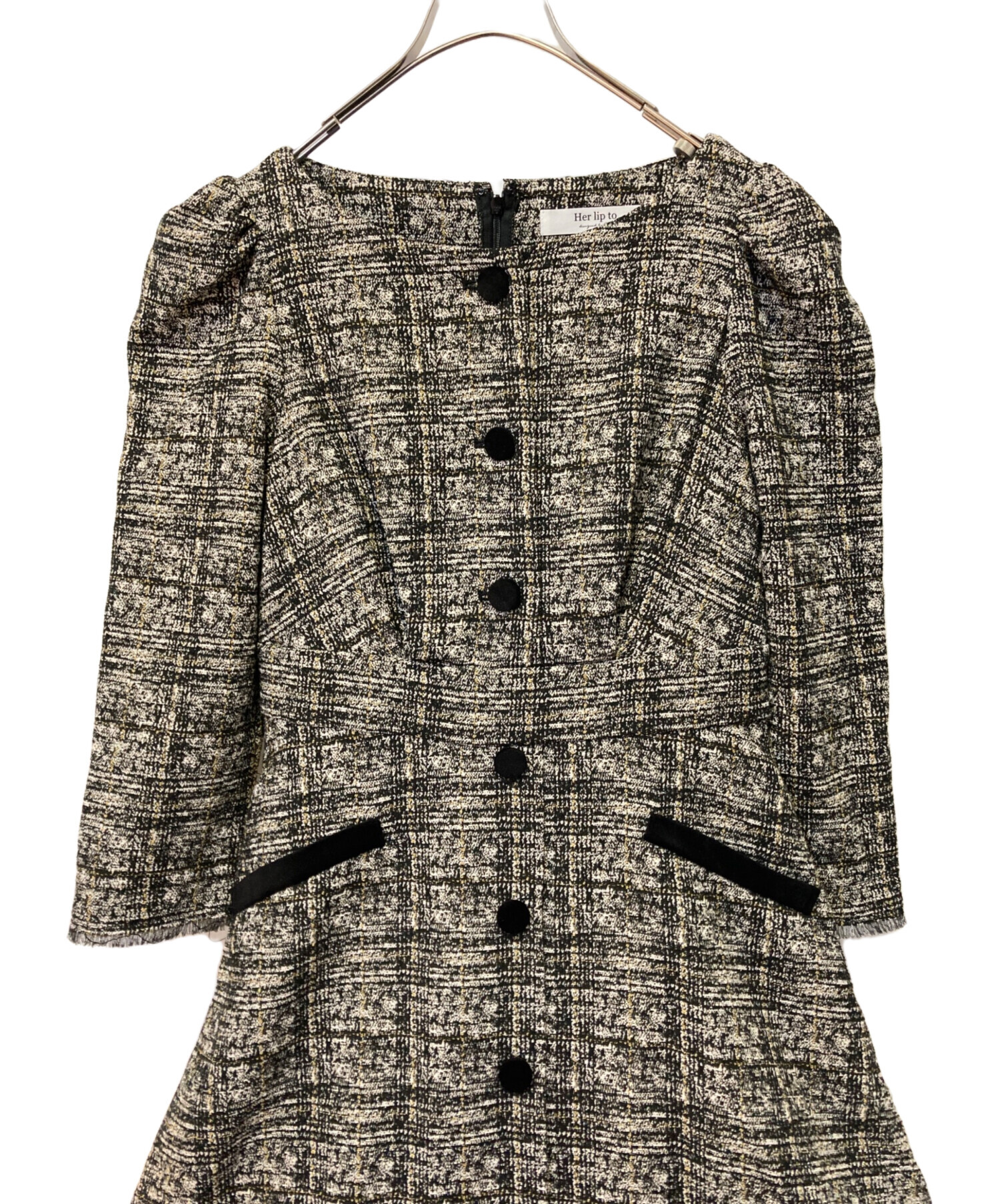 中古・古着通販】Her lip to (ハーリップトゥ) Classic Tweed Midi 