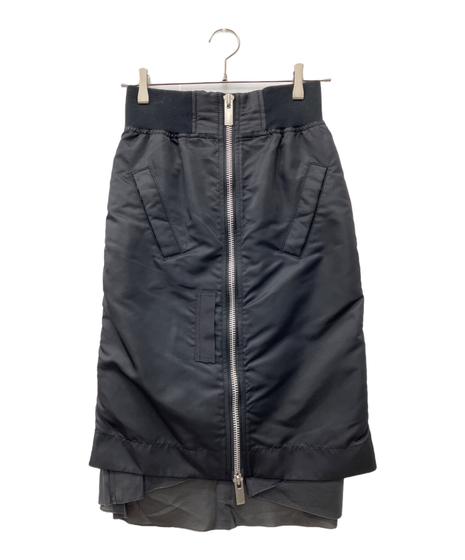 サカイのブラックスカート Sacai プリーツ スカート | ブラック | FARFETCH JP