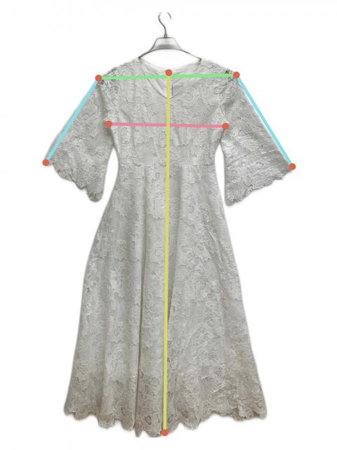 中古・古着通販】JENNE (ジェンヌ) 総レース8分フレア袖 中古・古着通販】JENNE (ジェンヌ) 総レース8分フレア袖
