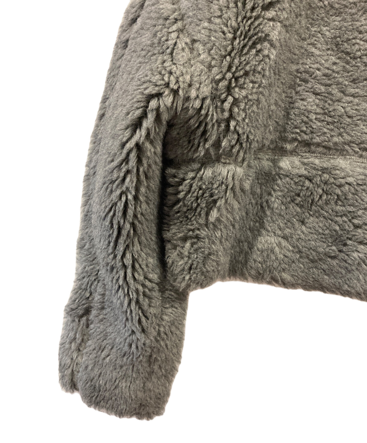 中古・古着通販】TICCA (ティッカ) ウールファーショートコート グレー