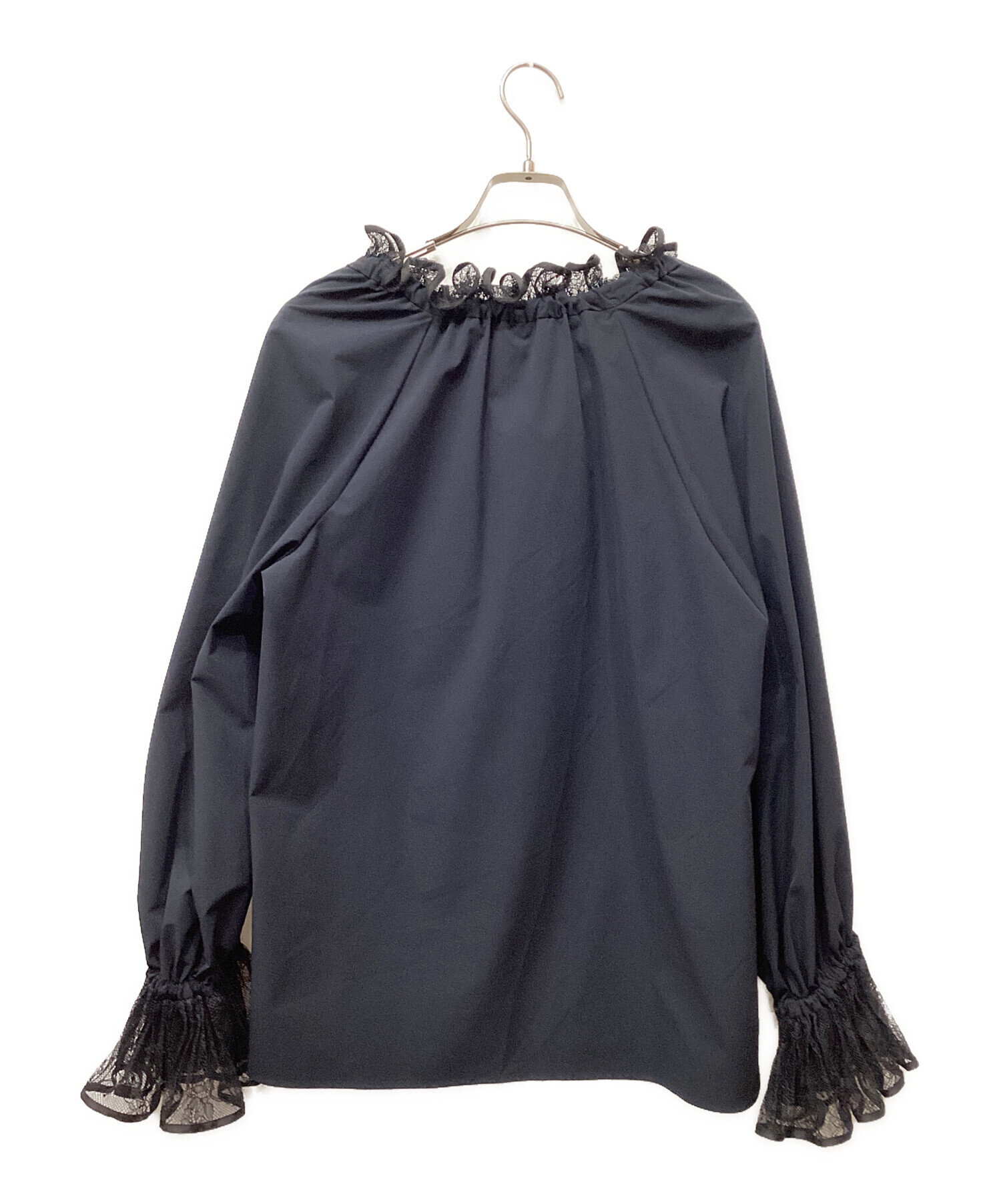 【ユナイテッドアローズ】バックフリル黒シャツ 中古・古着通販】UNITED ARROWS (ユナイテッドアローズ) レース