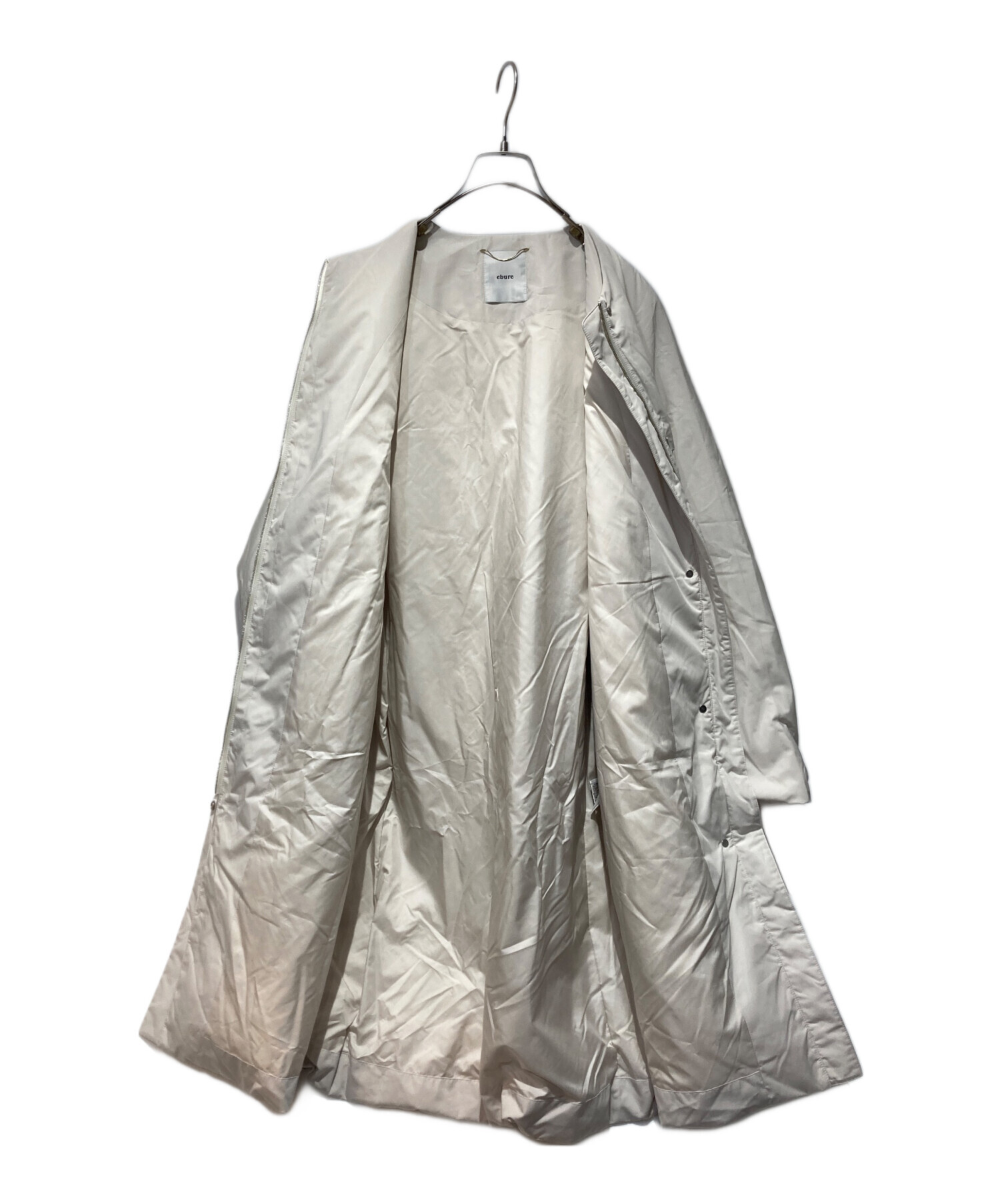中古・古着通販】EBURE (エブール) シルクポリダウン コート ベージュ 