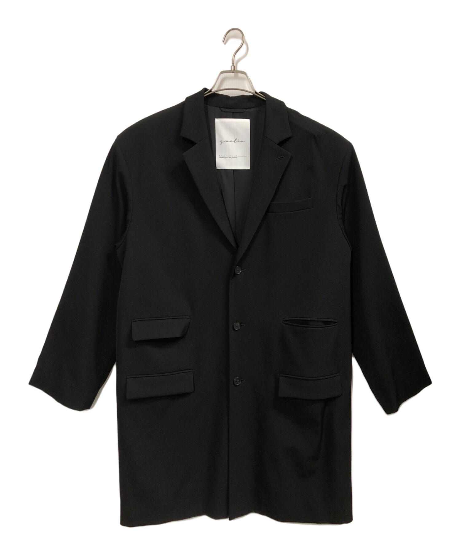 新品タグ付 qualia signature jacketジャケット deres 中古・古着通販】QUALIA (クオリア) signature jacket ブラック サイズ