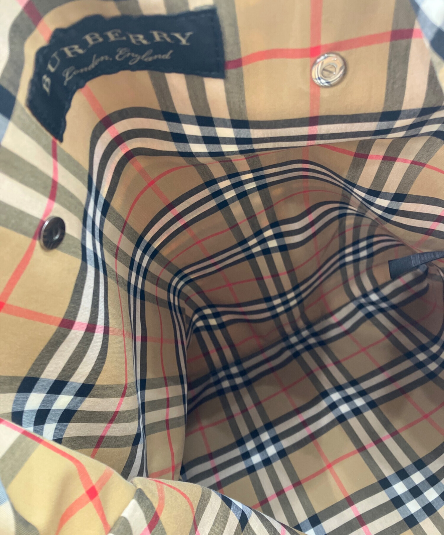 激レア　Burberry レインボー　リュック　チェック Burberry Vintage Rainbow Check Small Rucksack Backpack Antique