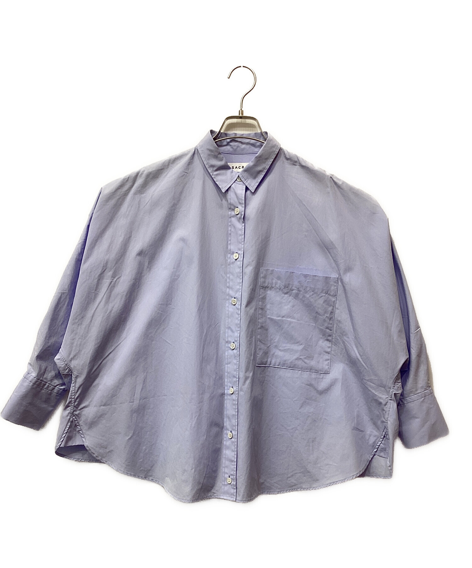 中古・古着通販】SACRA (サクラ) SUPERIOR COTTON POPLIN SHIRT ブルー 