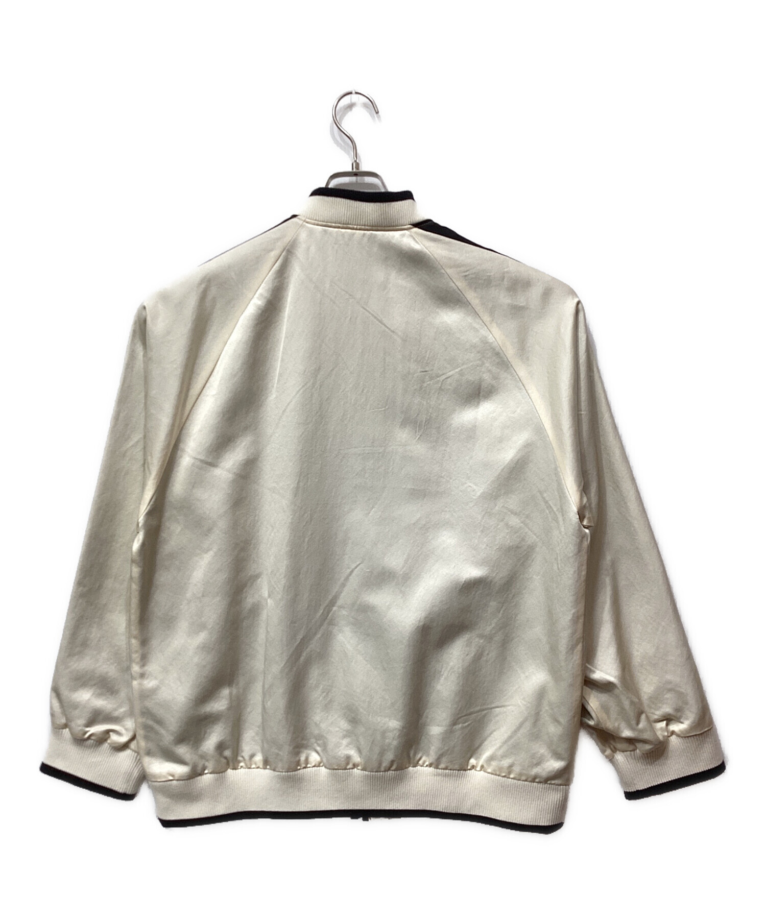 中古・古着通販】CINOH (チノ) サテンブルゾン ブラック×ホワイト