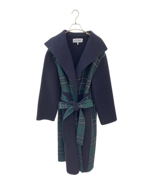 中古・古着通販】LOEWE (ロエベ) ガウンコート ネイビー×グリーン