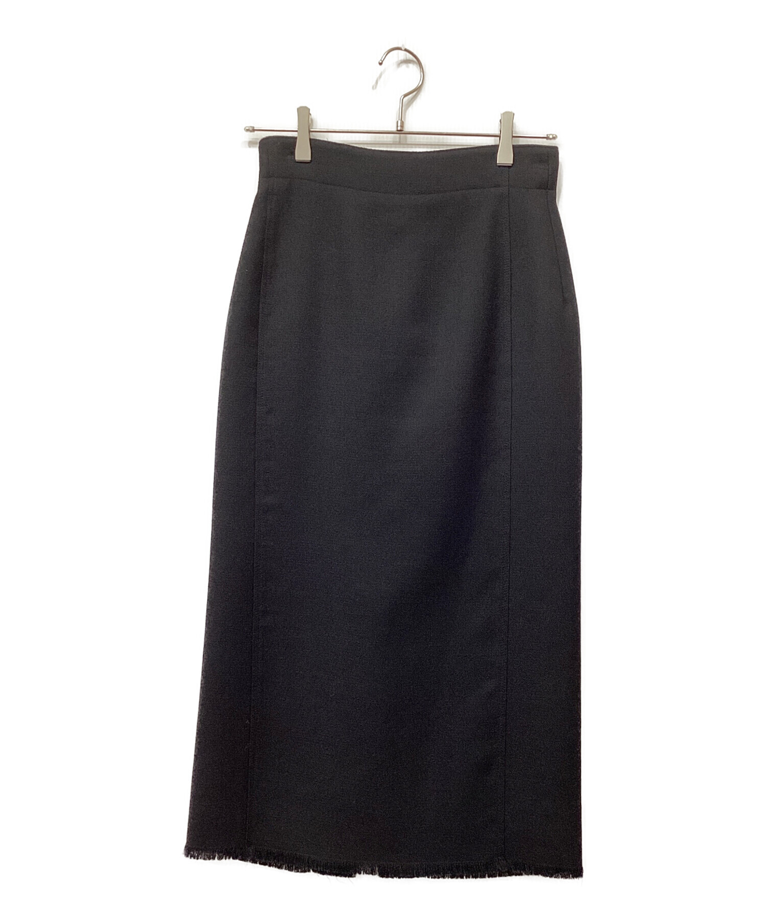 中古・古着通販】ebure (エブール) ダブルジョーゼットフリンジタイト