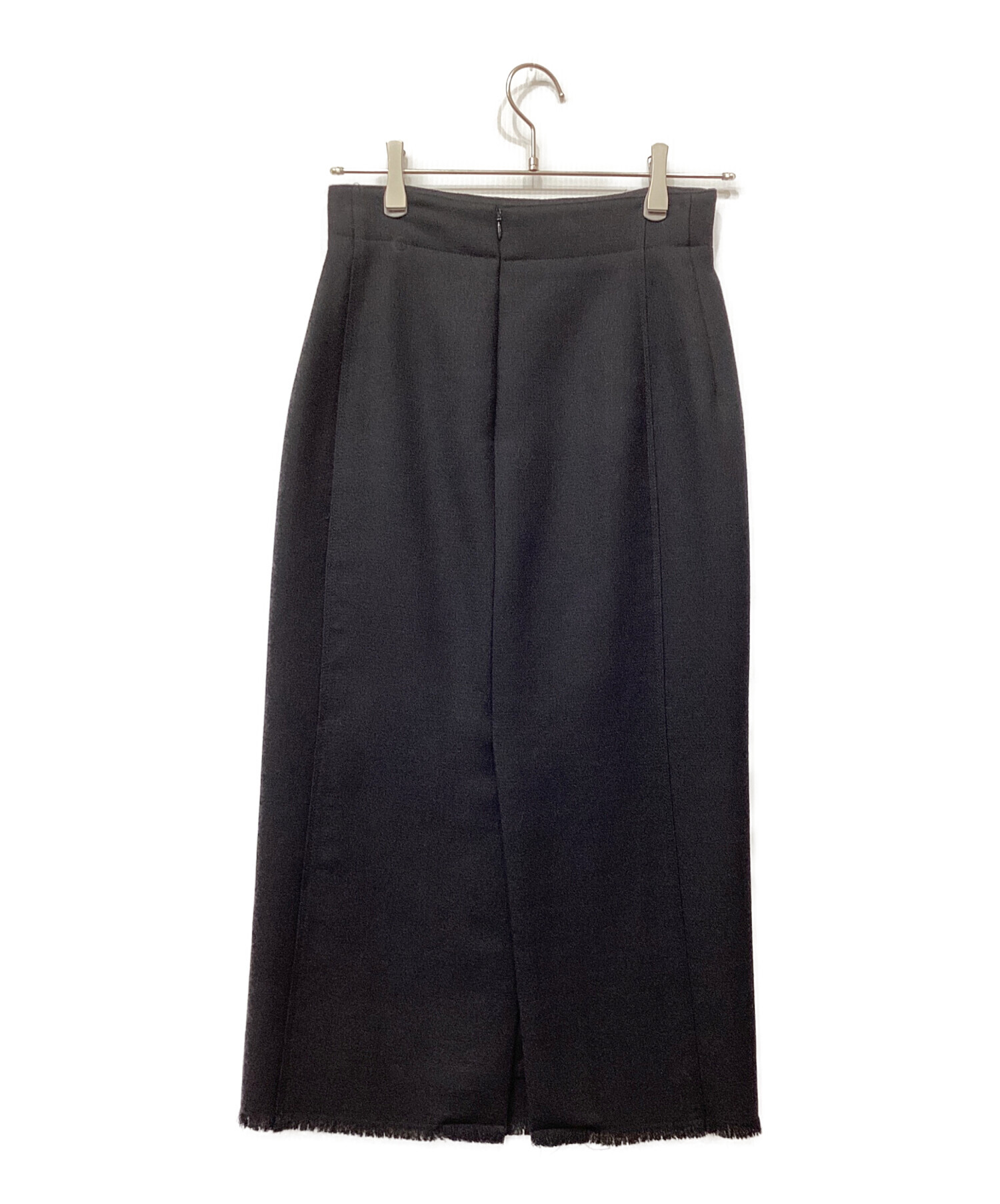 中古・古着通販】ebure (エブール) ダブルジョーゼットフリンジタイト