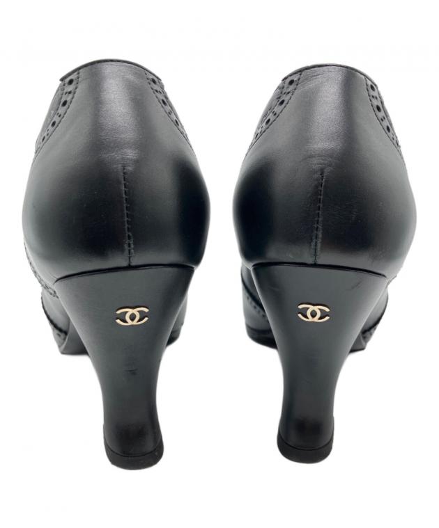 中古・古着通販】CHANEL (シャネル) ブーティ ウィングチップ ココ