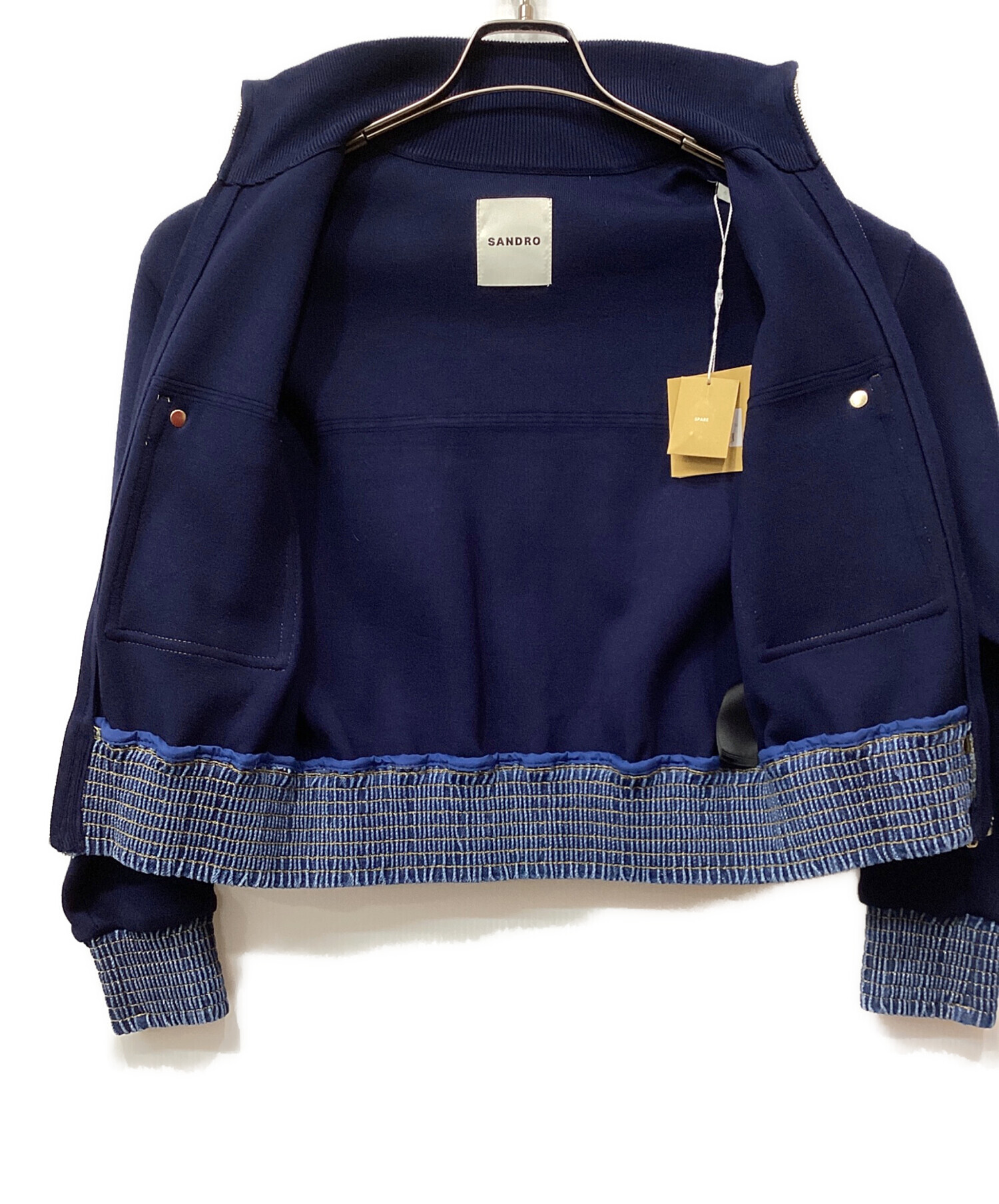 中古・古着通販】Sandro (サンドロ) ボンバージャケット ネイビー