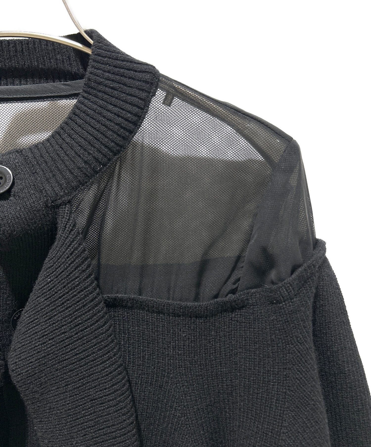 sacai サカイ　本の棚デザイン カーディガン　L 新品 中古・古着通販】sacai (サカイ) カーディガン ブラック サイズ