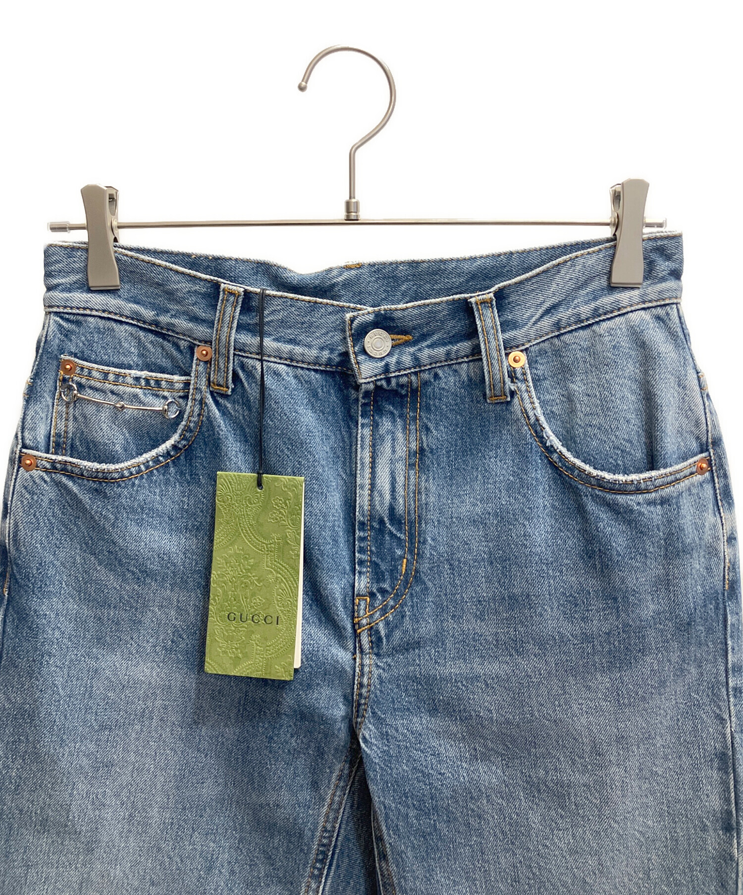 中古・古着通販】GUCCI (グッチ) スリムホースビット付きデニムパンツ