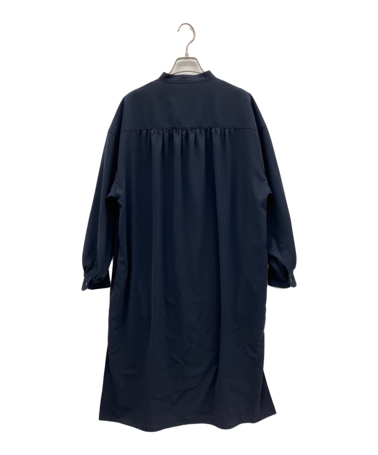 中古・古着通販】HYKE (ハイク) シャツワンピース ネイビー サイズ:1