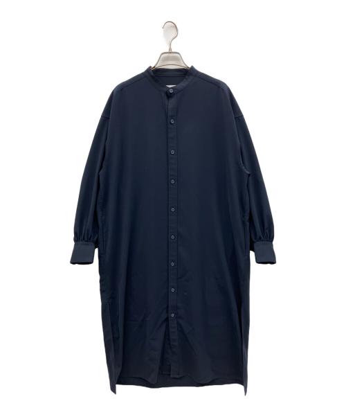 中古・古着通販】HYKE (ハイク) シャツワンピース ネイビー サイズ:1
