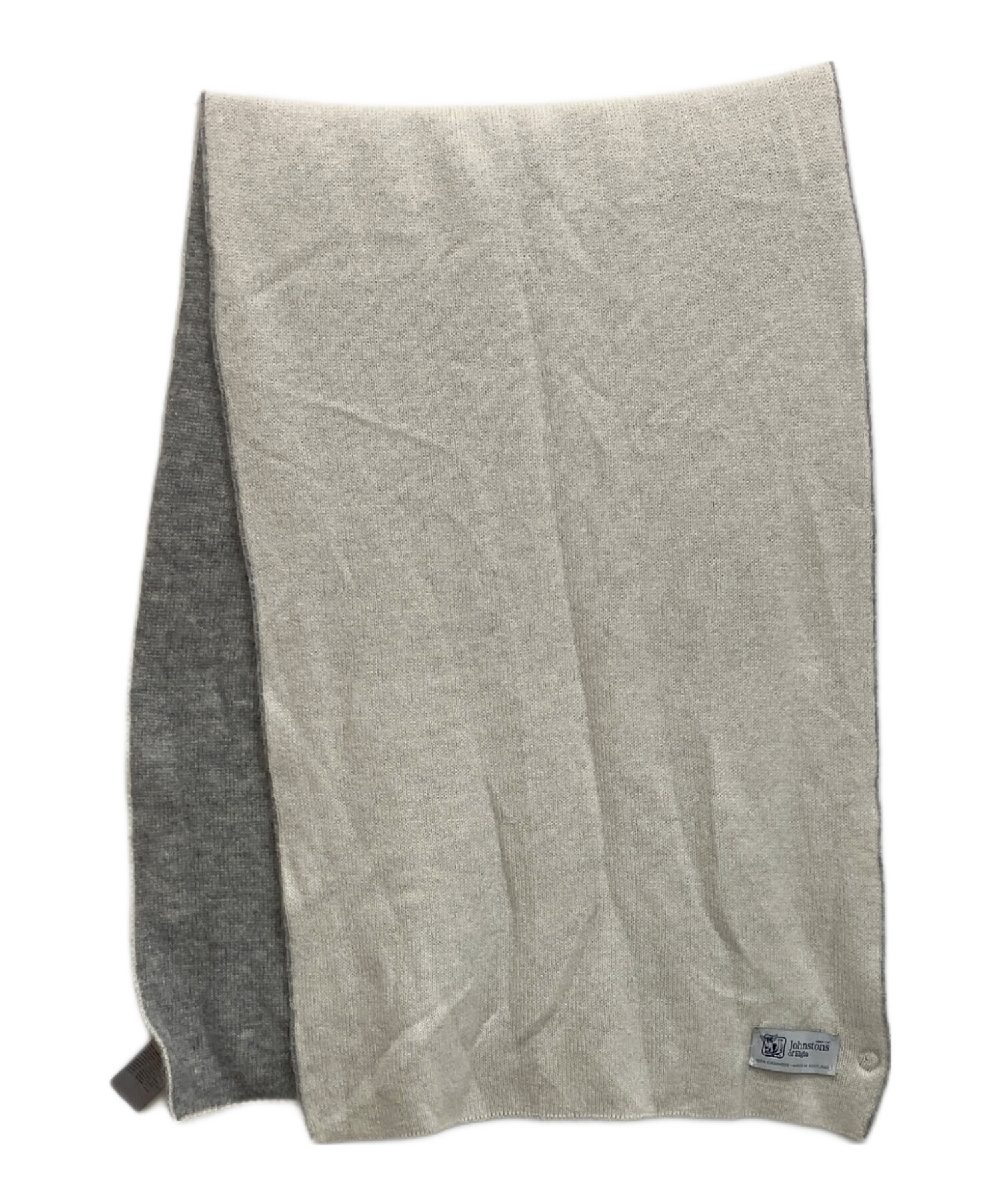 Johnstons of Elgin カシミヤマフラー グレー 中古・古着通販】JOHNSTONS OF ELGIN (ジョンストンズ オブ エルガン