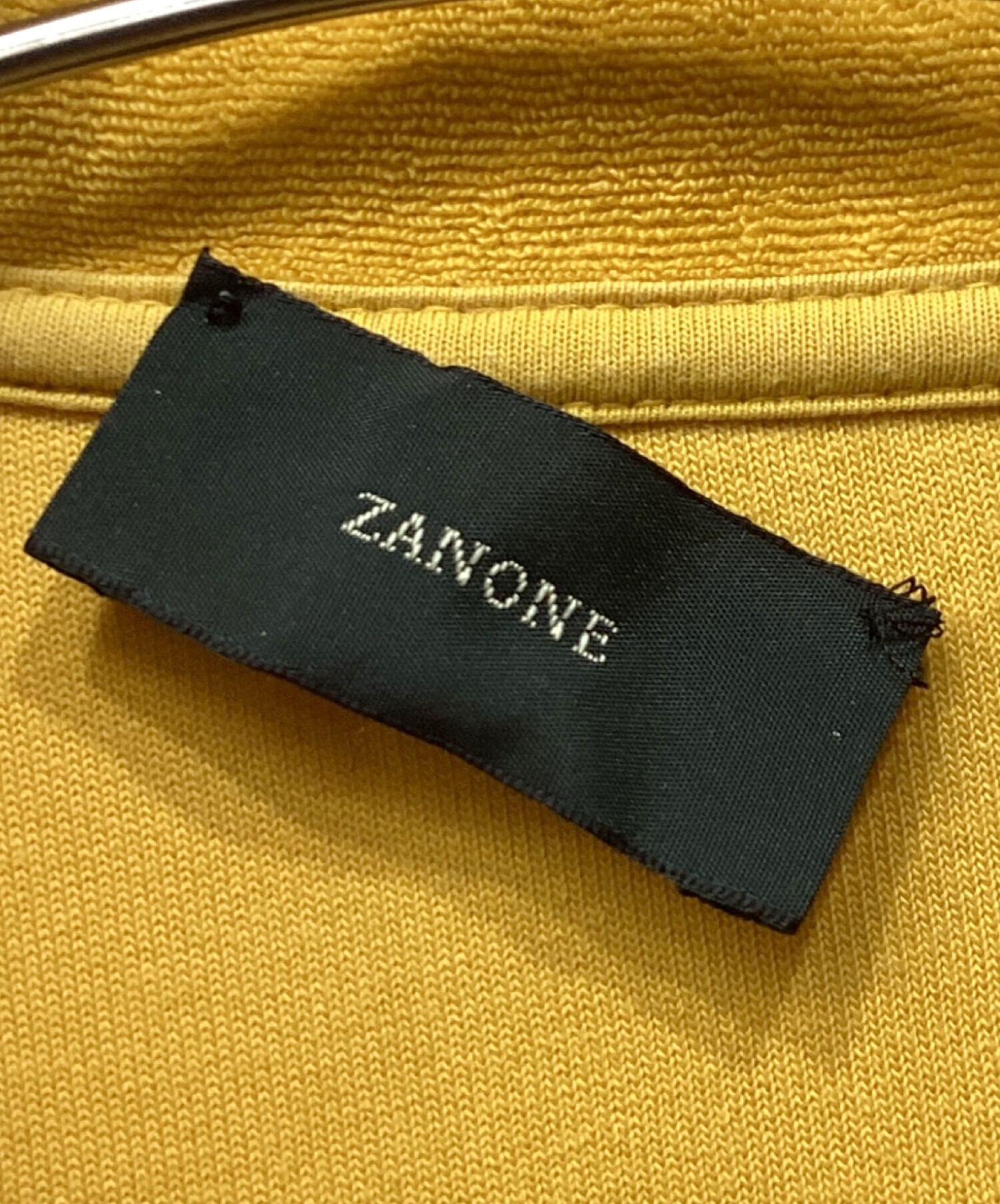 中古・古着通販】Zanone (ザノーネ) パイルポロシャツ イエロー サイズ